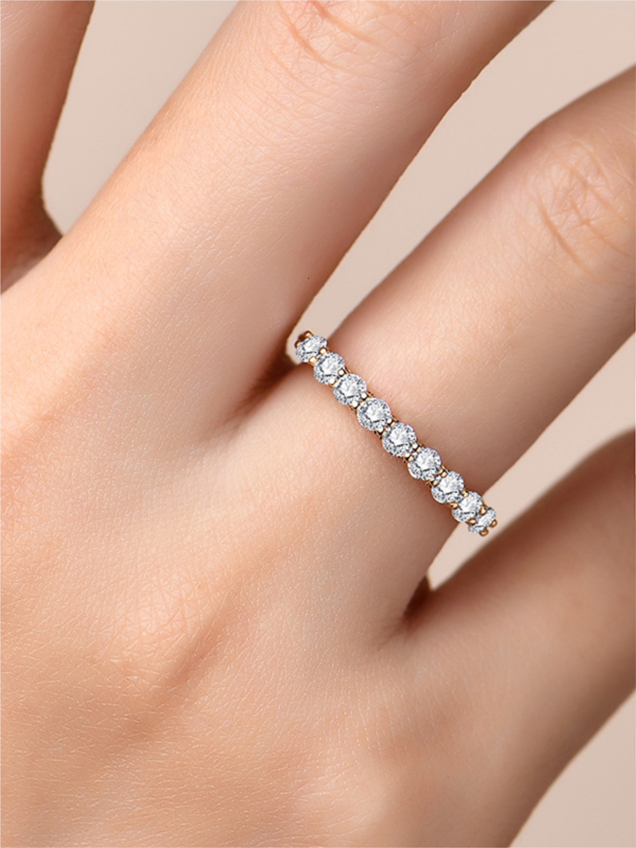 Moissanite Gold Vermeil Ring