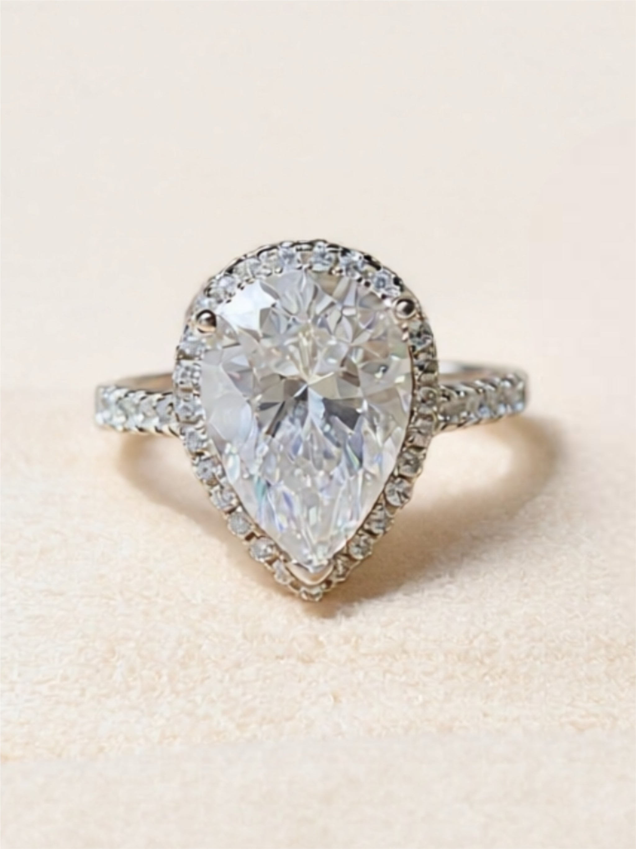 2 Carat Moissanite 925 Sterling Silver Ring