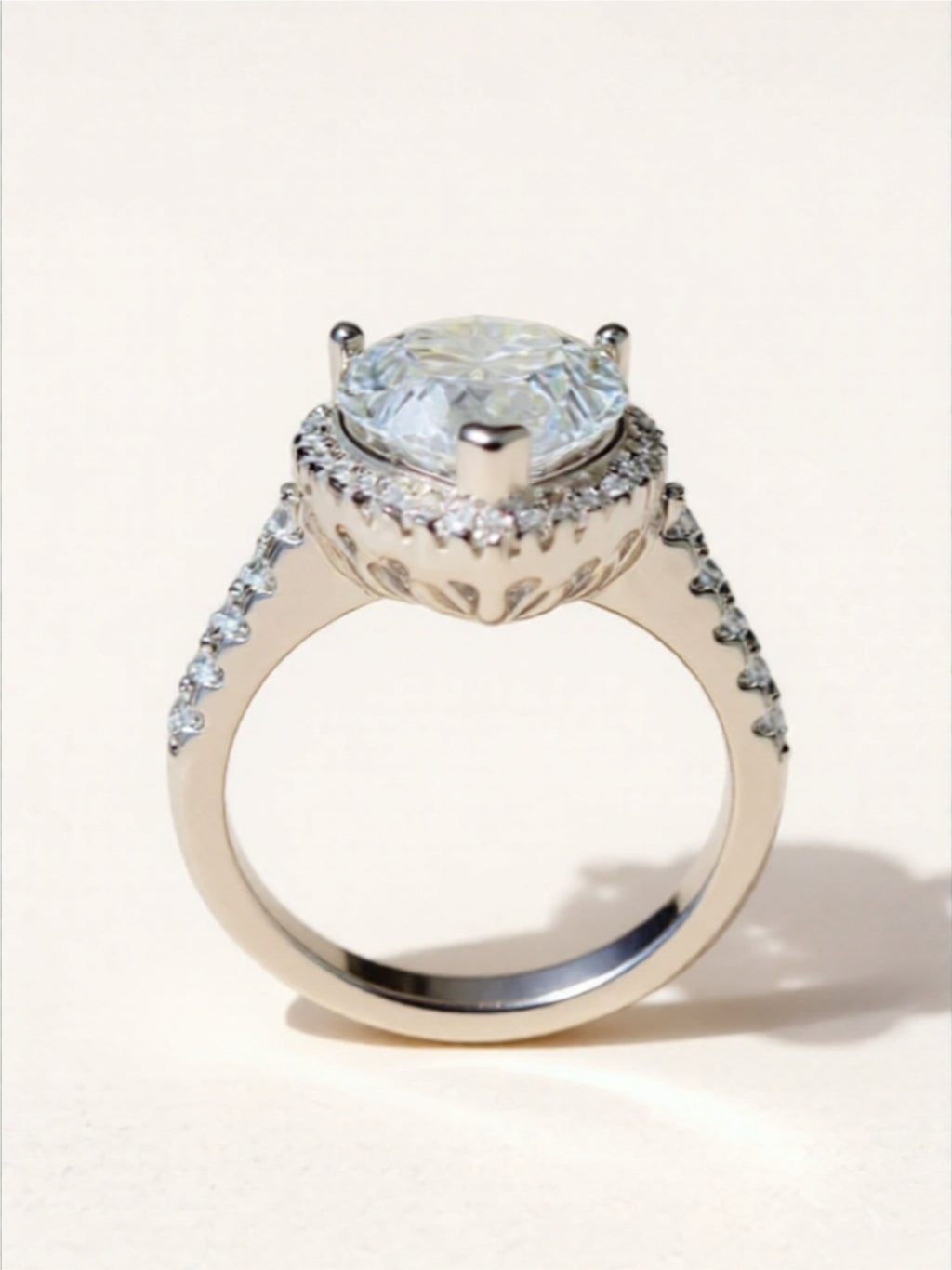 2 Carat Moissanite 925 Sterling Silver Ring