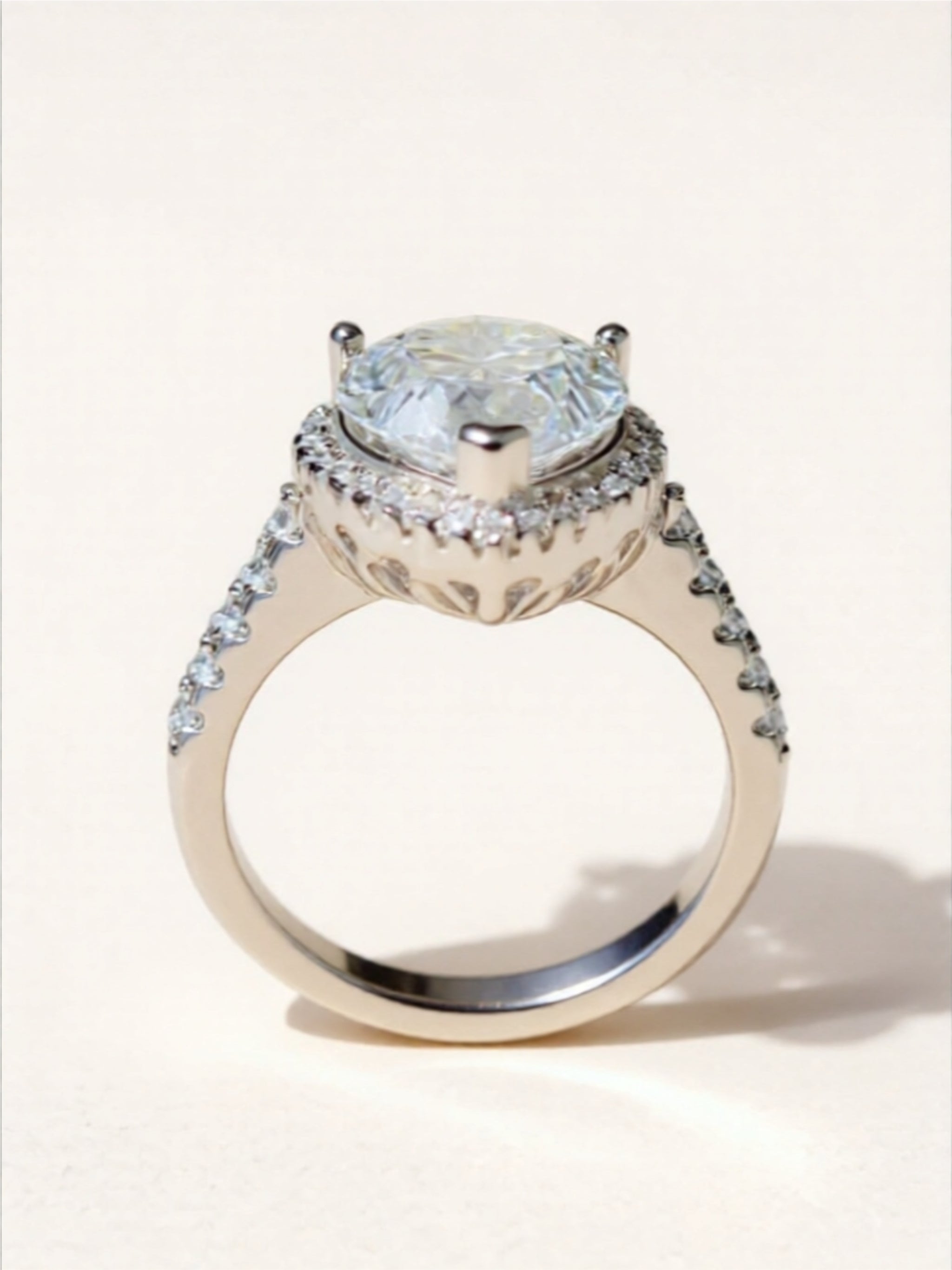 2 Carat Moissanite 925 Sterling Silver Ring