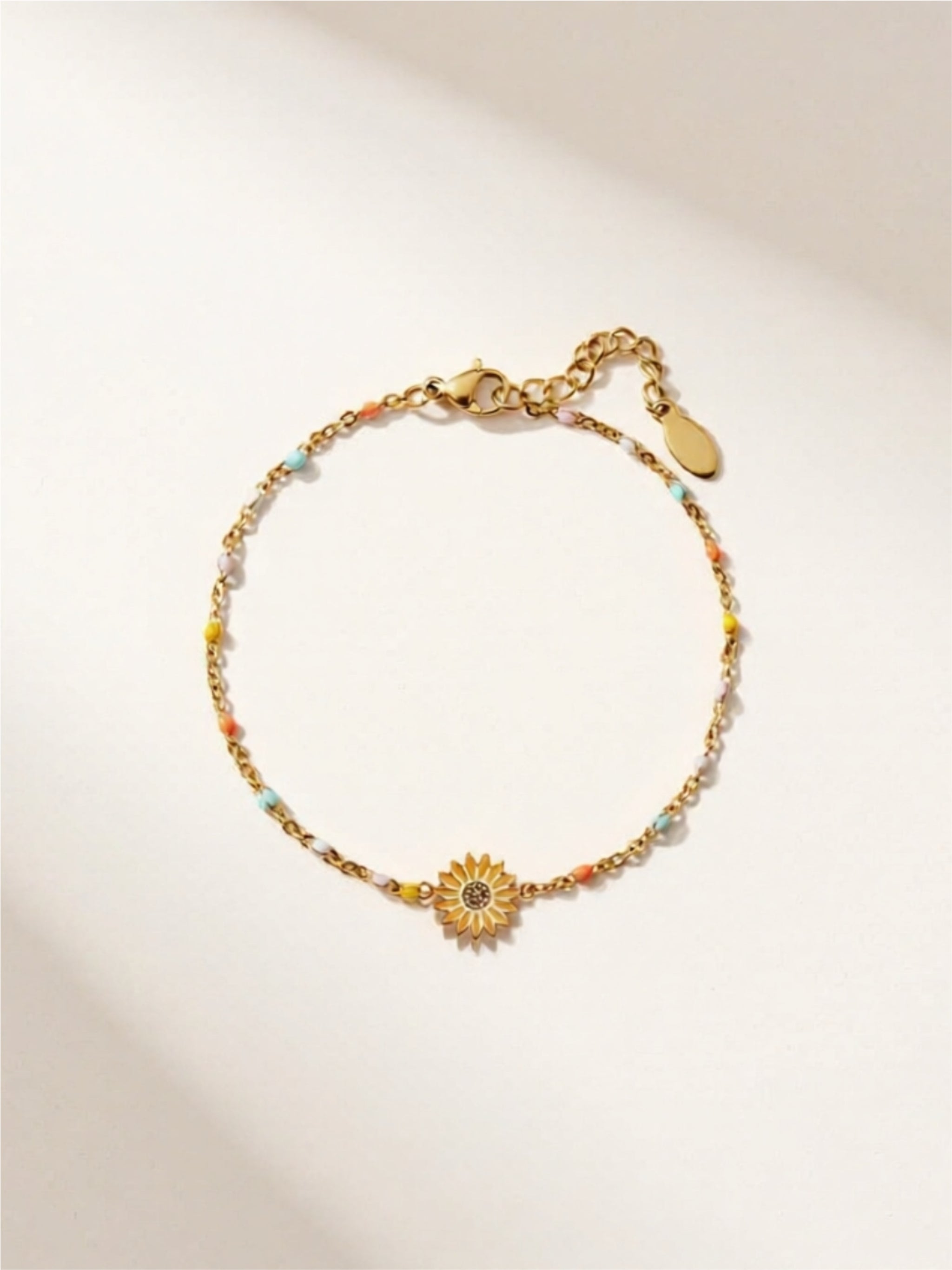 Sunflower Gold Vermeil Bead Bracelet