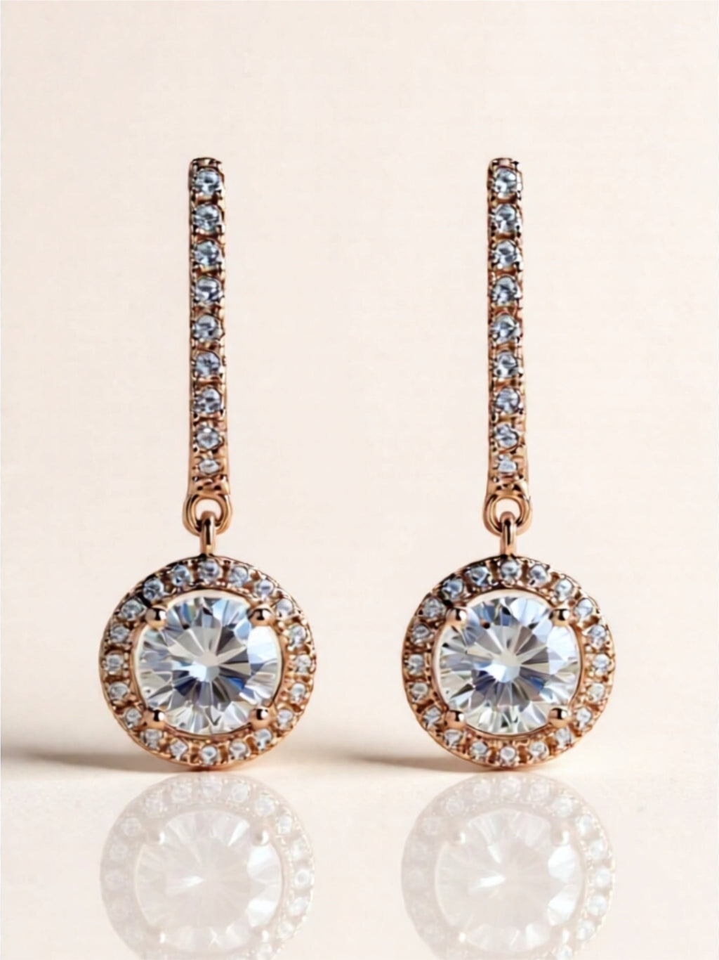 2 Carat Moissanite 925 Sterling Silver Drop Earrings
