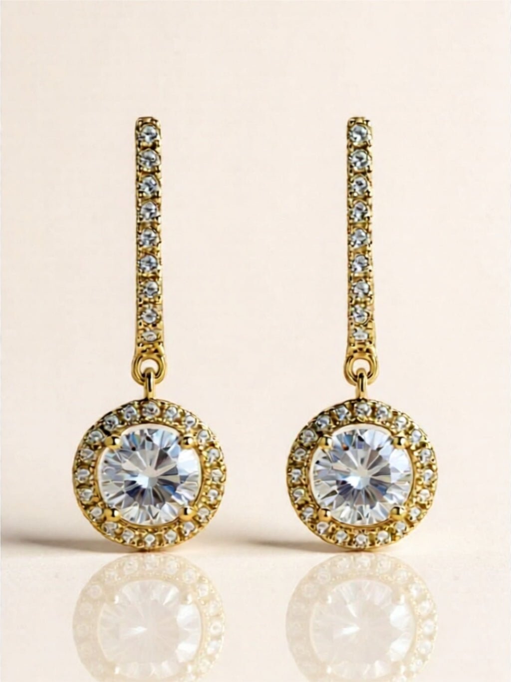 2 Carat Moissanite 925 Sterling Silver Drop Earrings