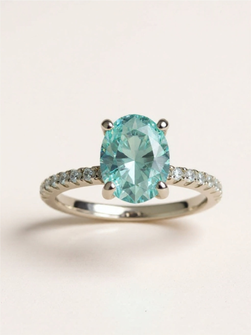 2 Carat Moissanite CZ 925 Sterling Silver Ring