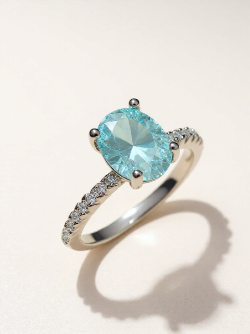 2 Carat Moissanite CZ 925 Sterling Silver Ring