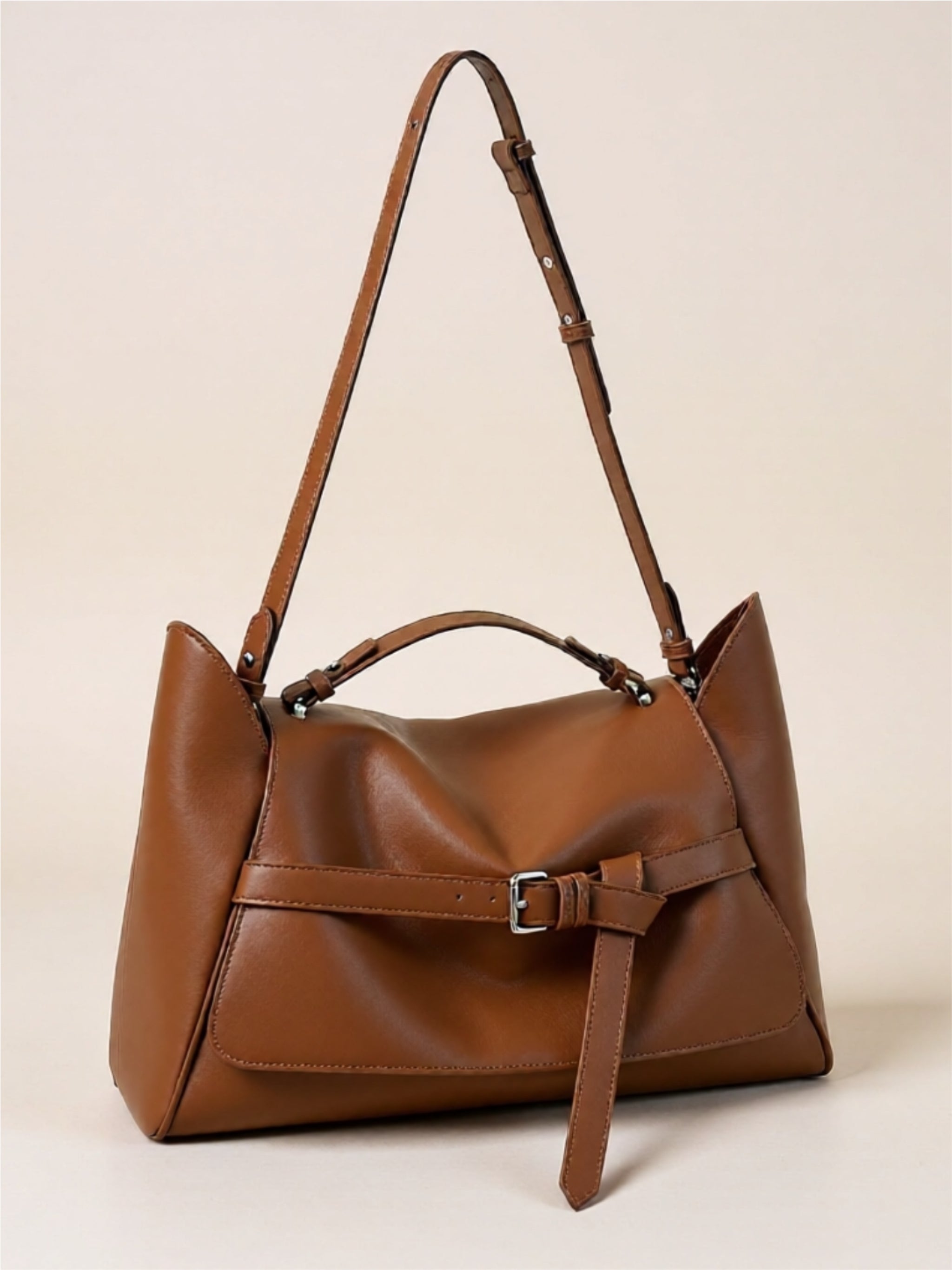 Matte Velvet Brown Handbag