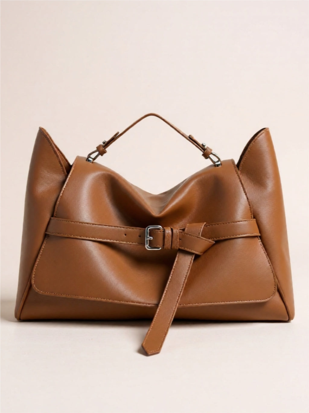 Matte Velvet Brown Handbag