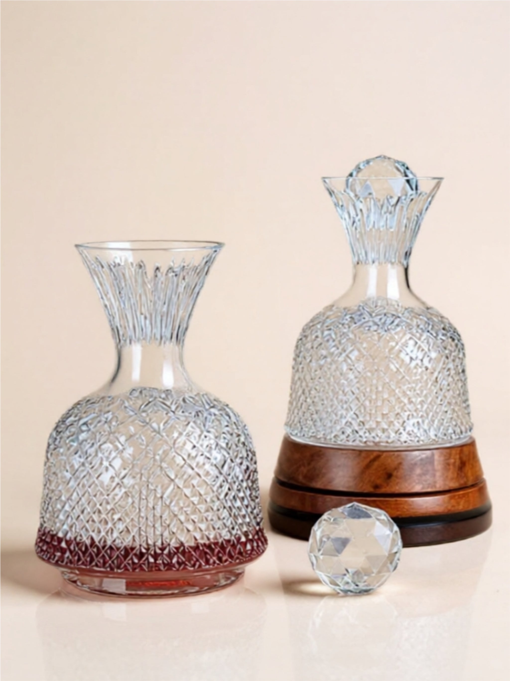 Crystal Glass Wine Decanter Set