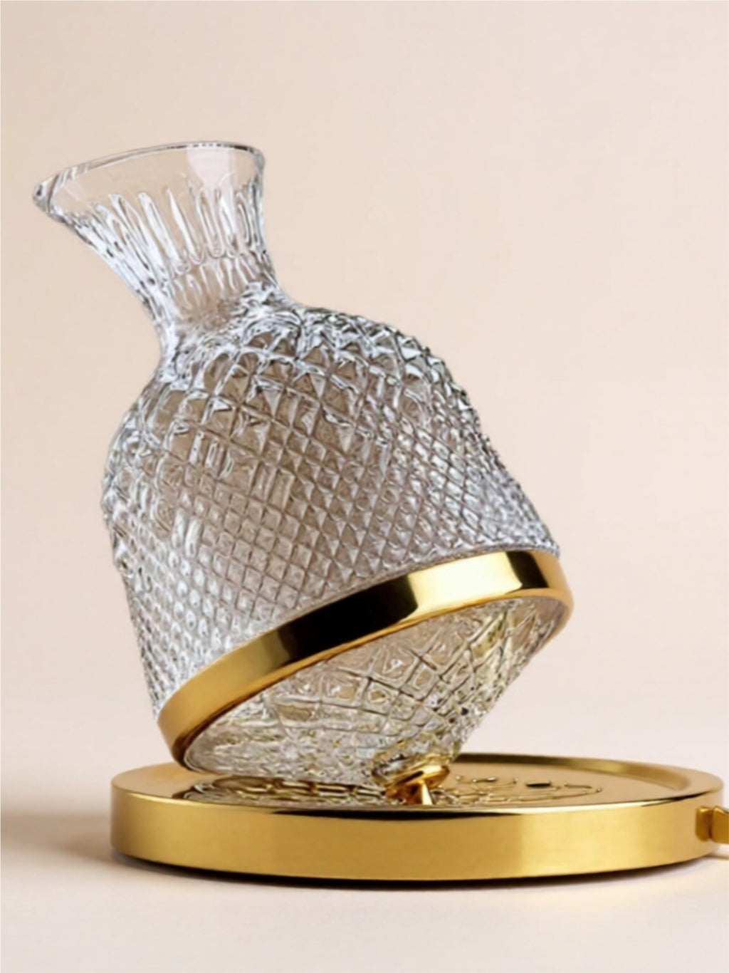 Gold or Silver Trimmed Crystal Decanter