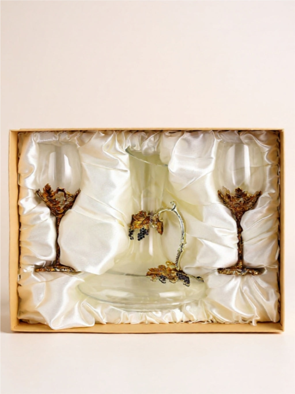 Crystal Grape & Leaf Wine Decanter Set