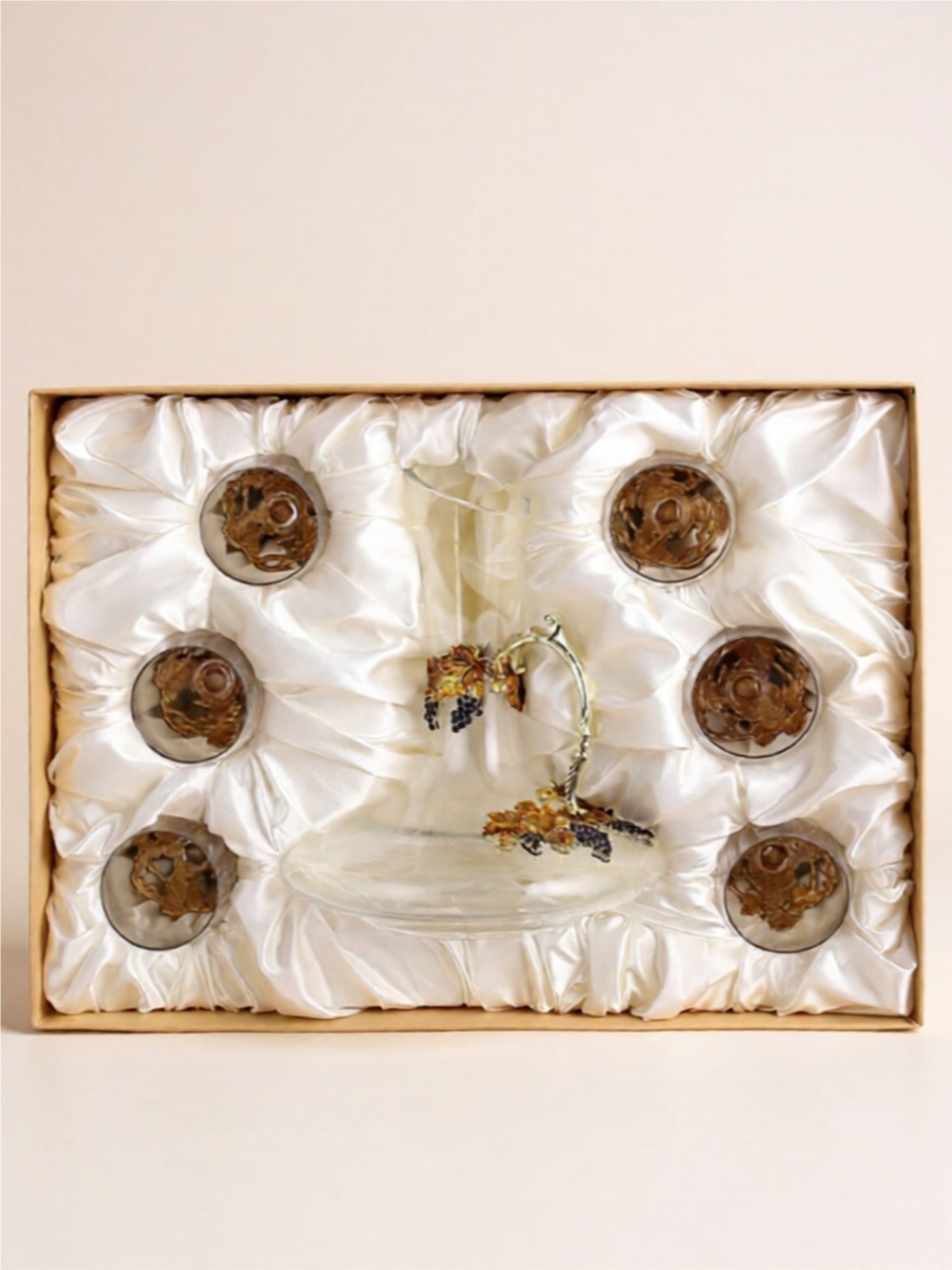 Crystal Grape & Leaf Wine Decanter Set