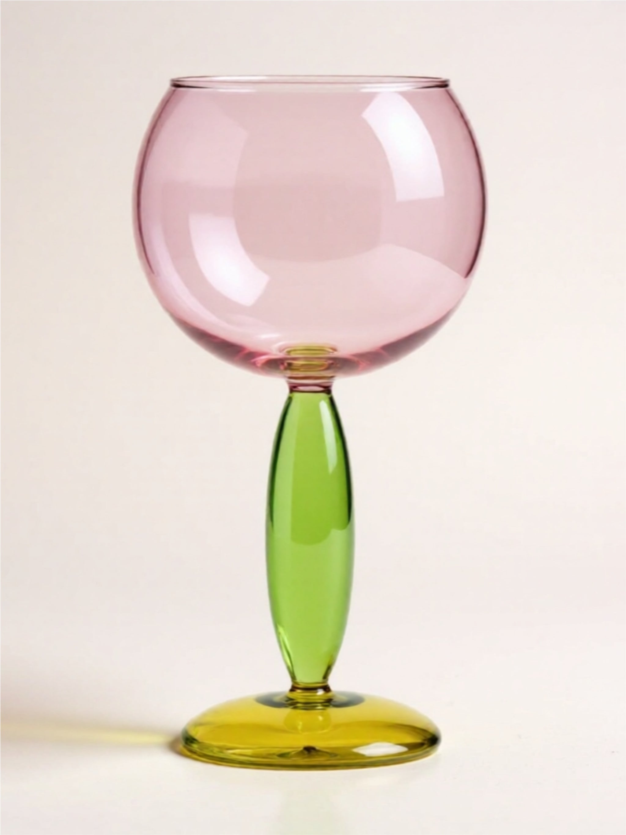 Hand-Blown Colorful Glassware – Wine Glass, Round Glass, or Decanter