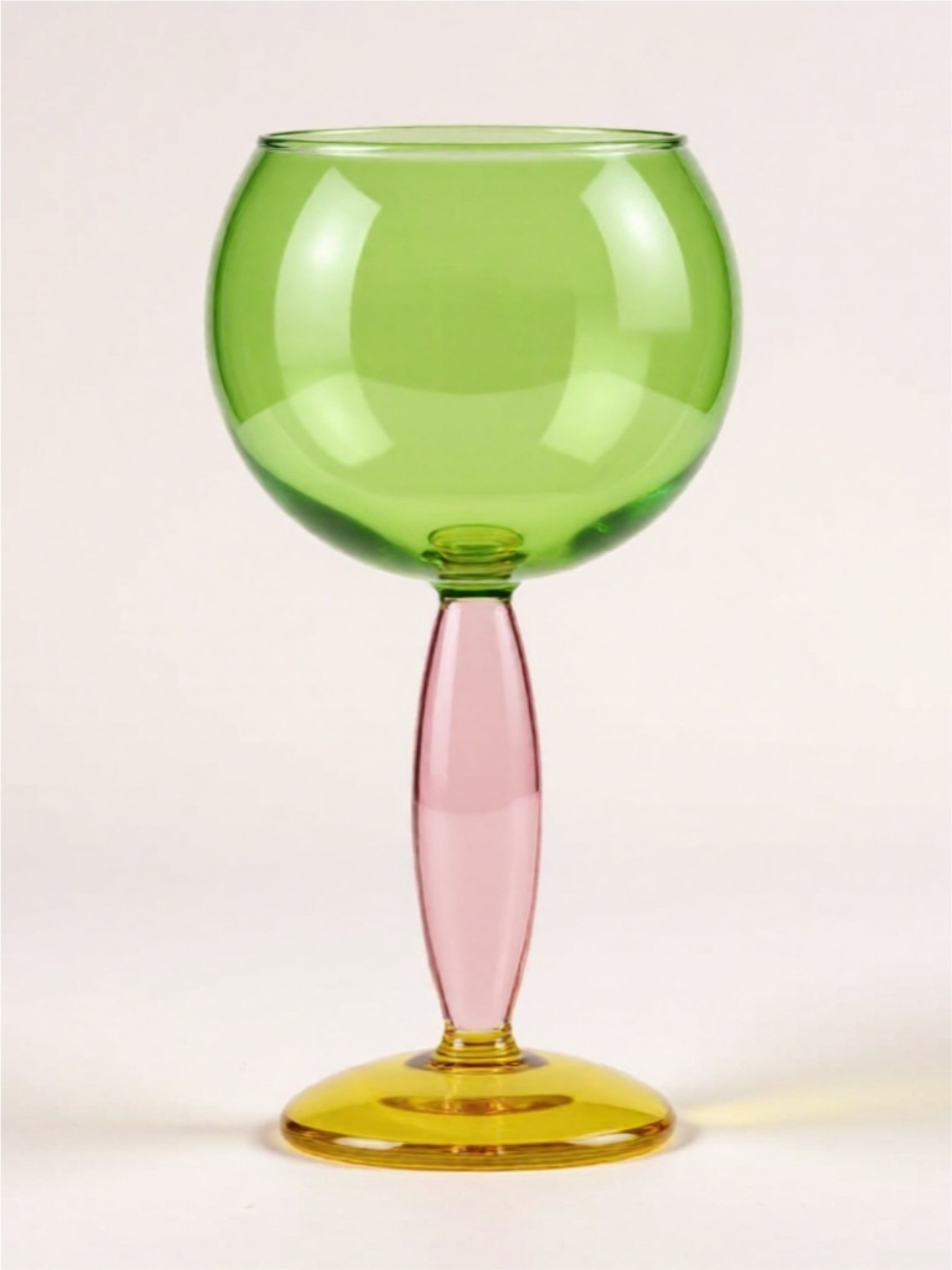 Hand-Blown Colorful Glassware – Wine Glass, Round Glass, or Decanter
