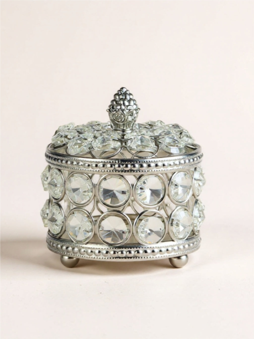 Luxury Metal & Crystal Decorative Storage Box