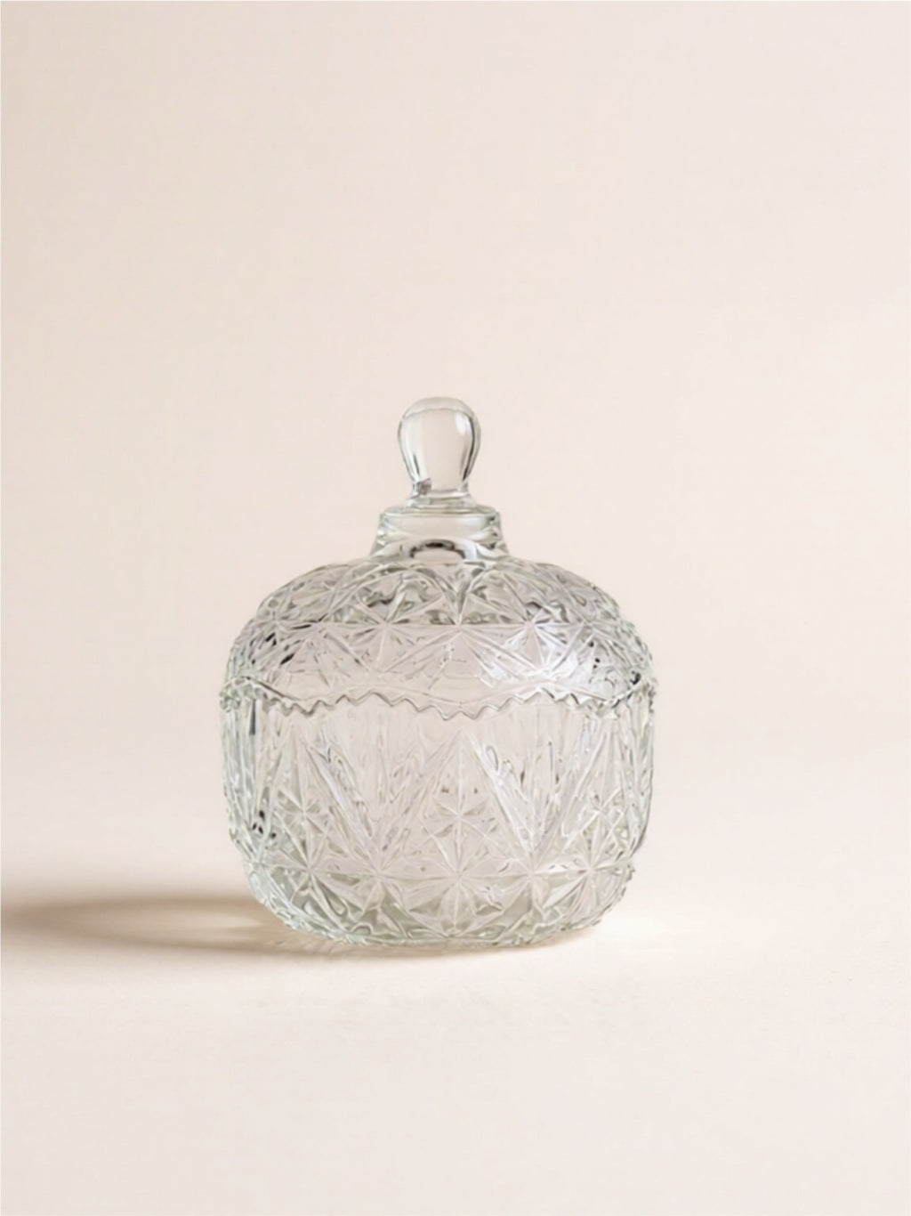 Iridescent Glass Candy Jar with Lid
