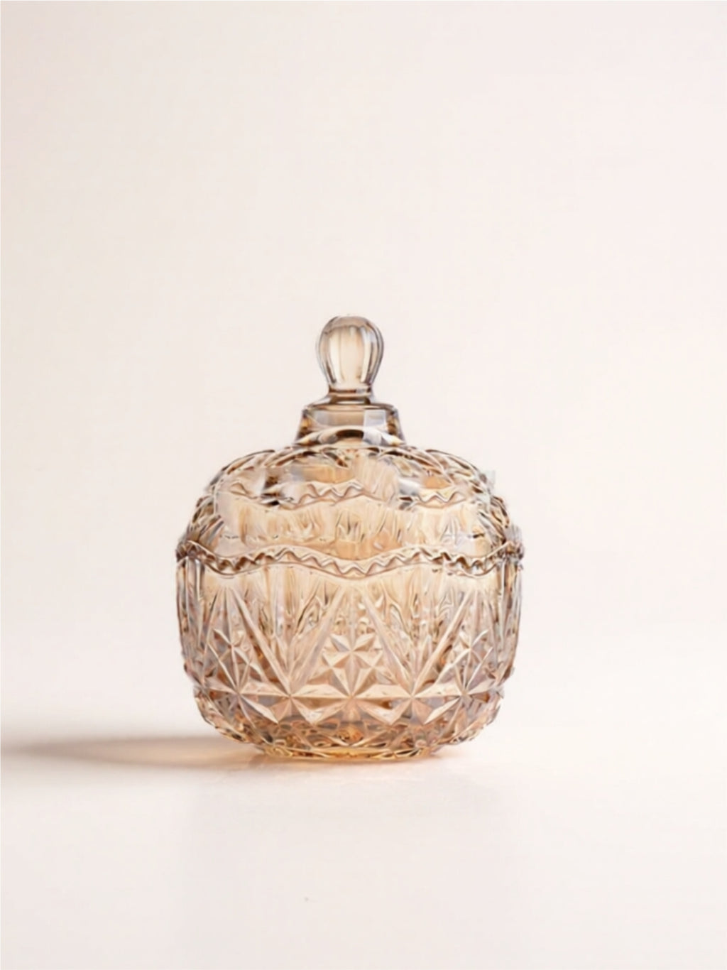 Iridescent Glass Candy Jar with Lid