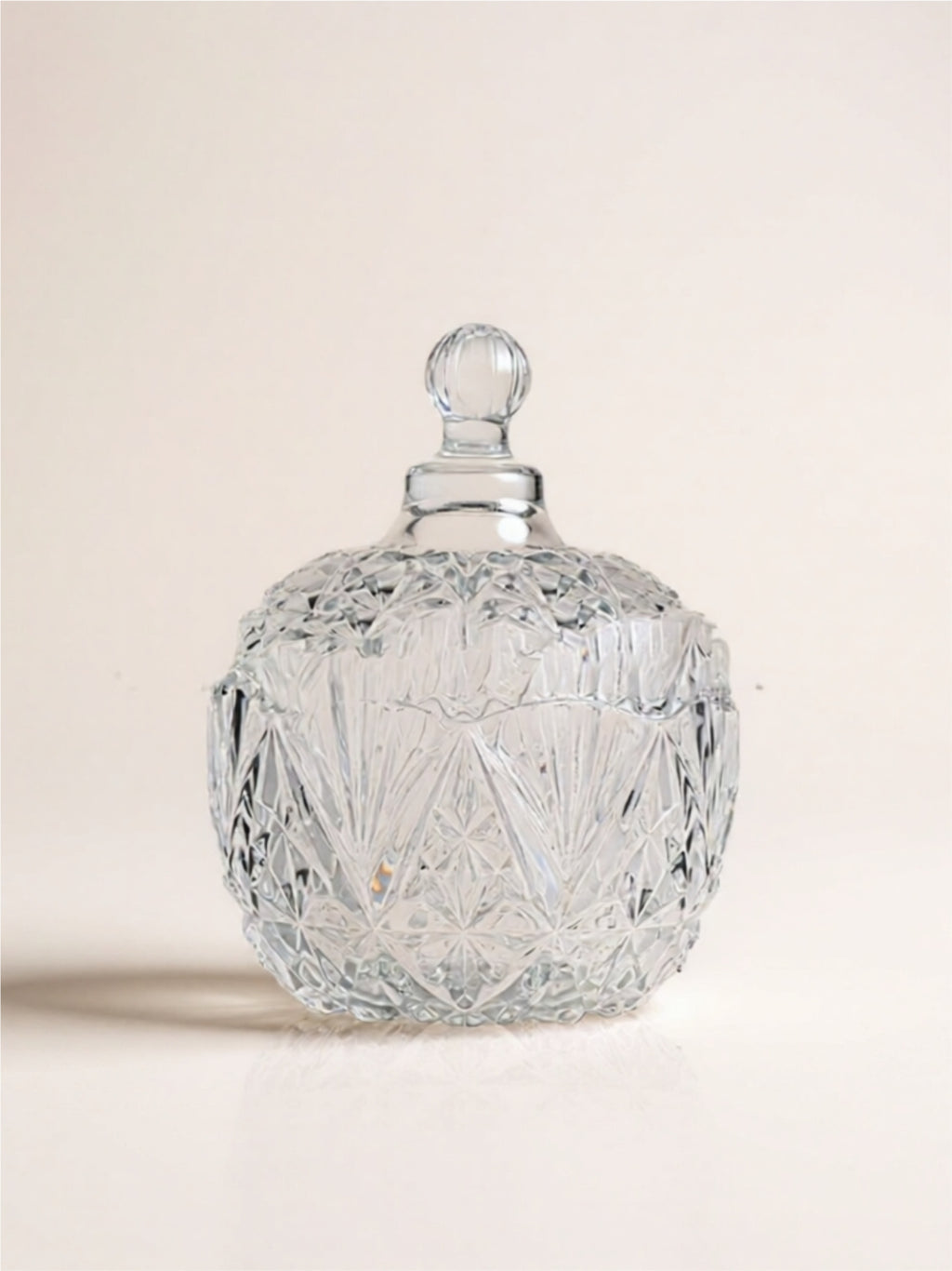 Iridescent Glass Candy Jar with Lid