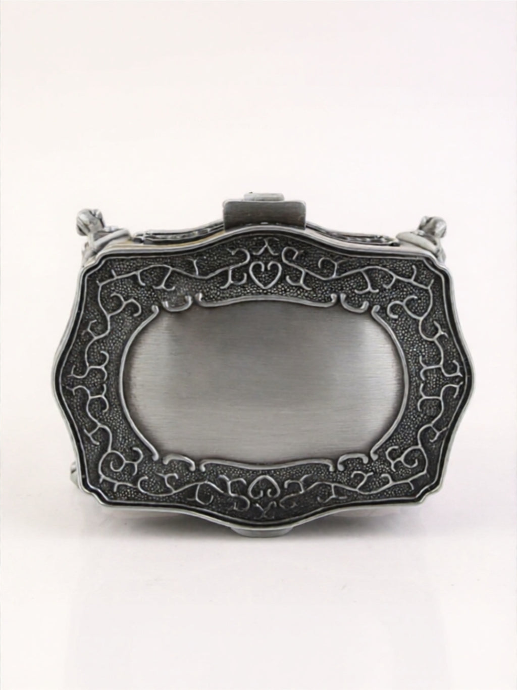 Vintage Ornate Metal Jewelry Box