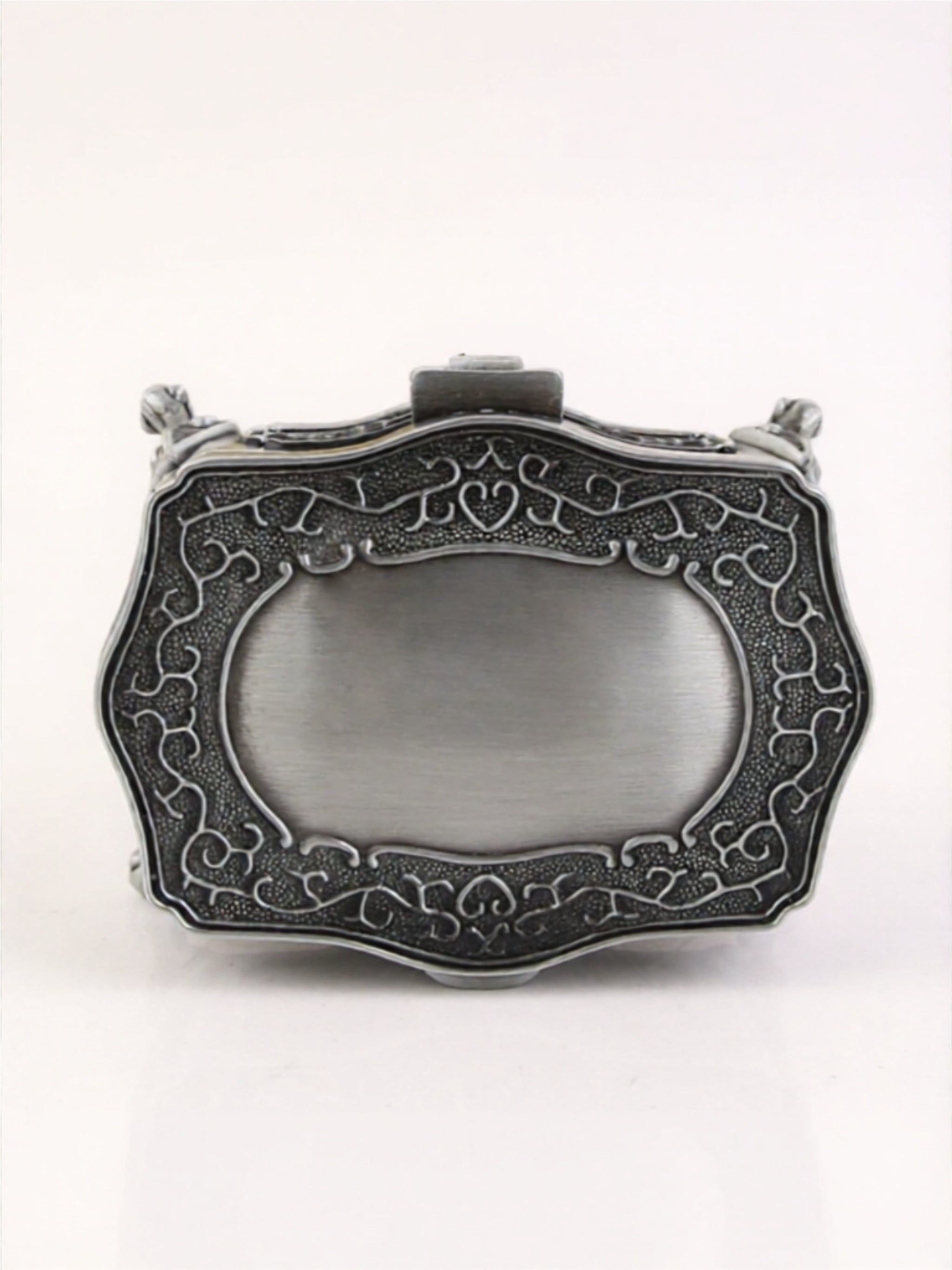 Vintage Ornate Metal Jewelry Box