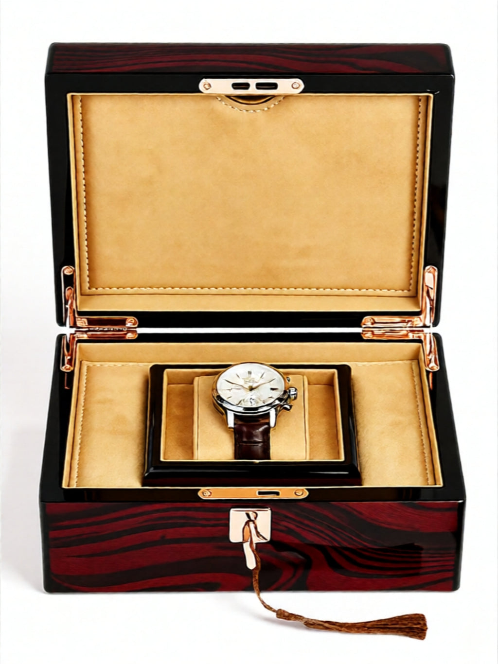 Ebony Wooden Watch Storage Box