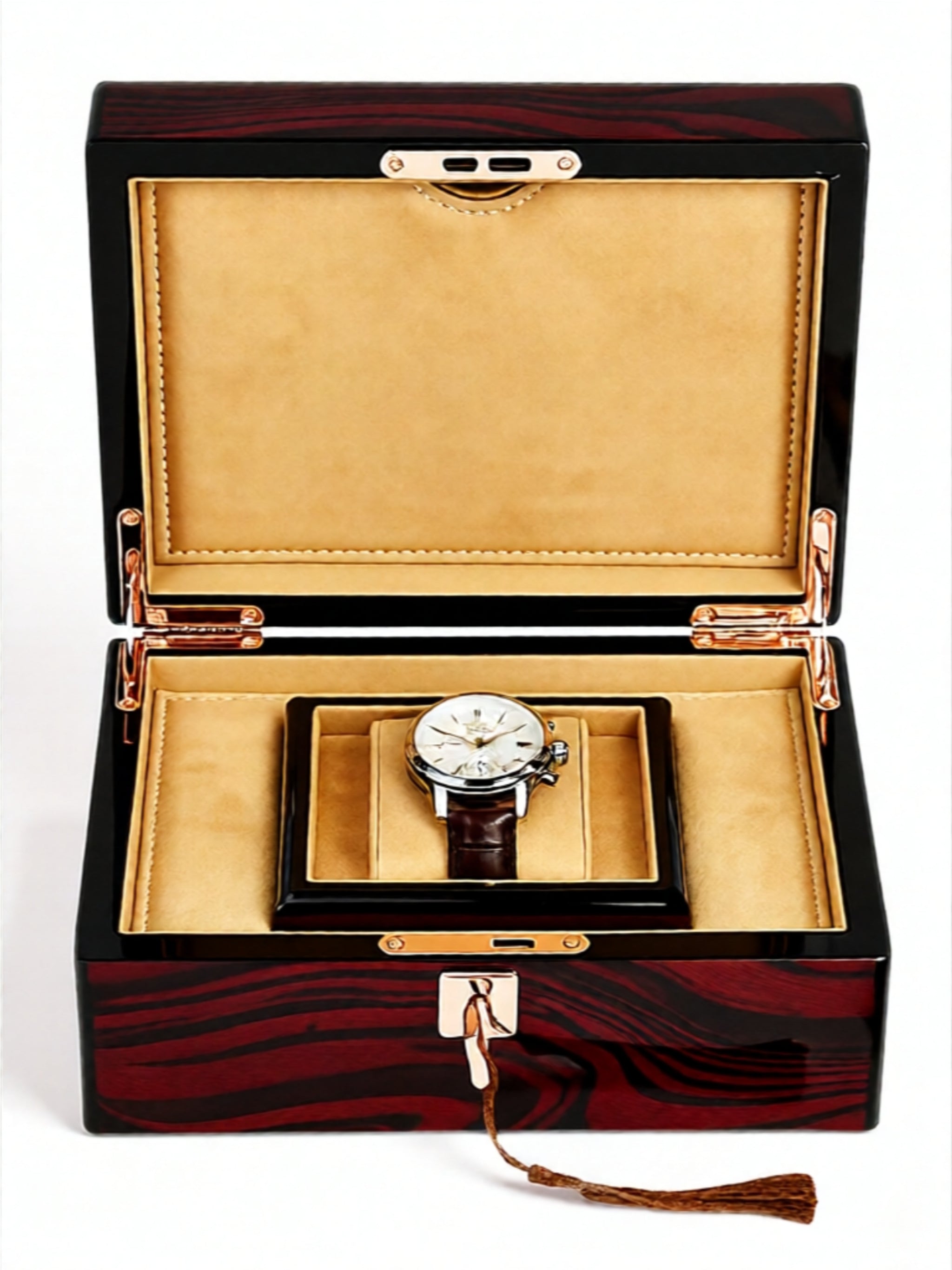 Ebony Wooden Watch Storage Box