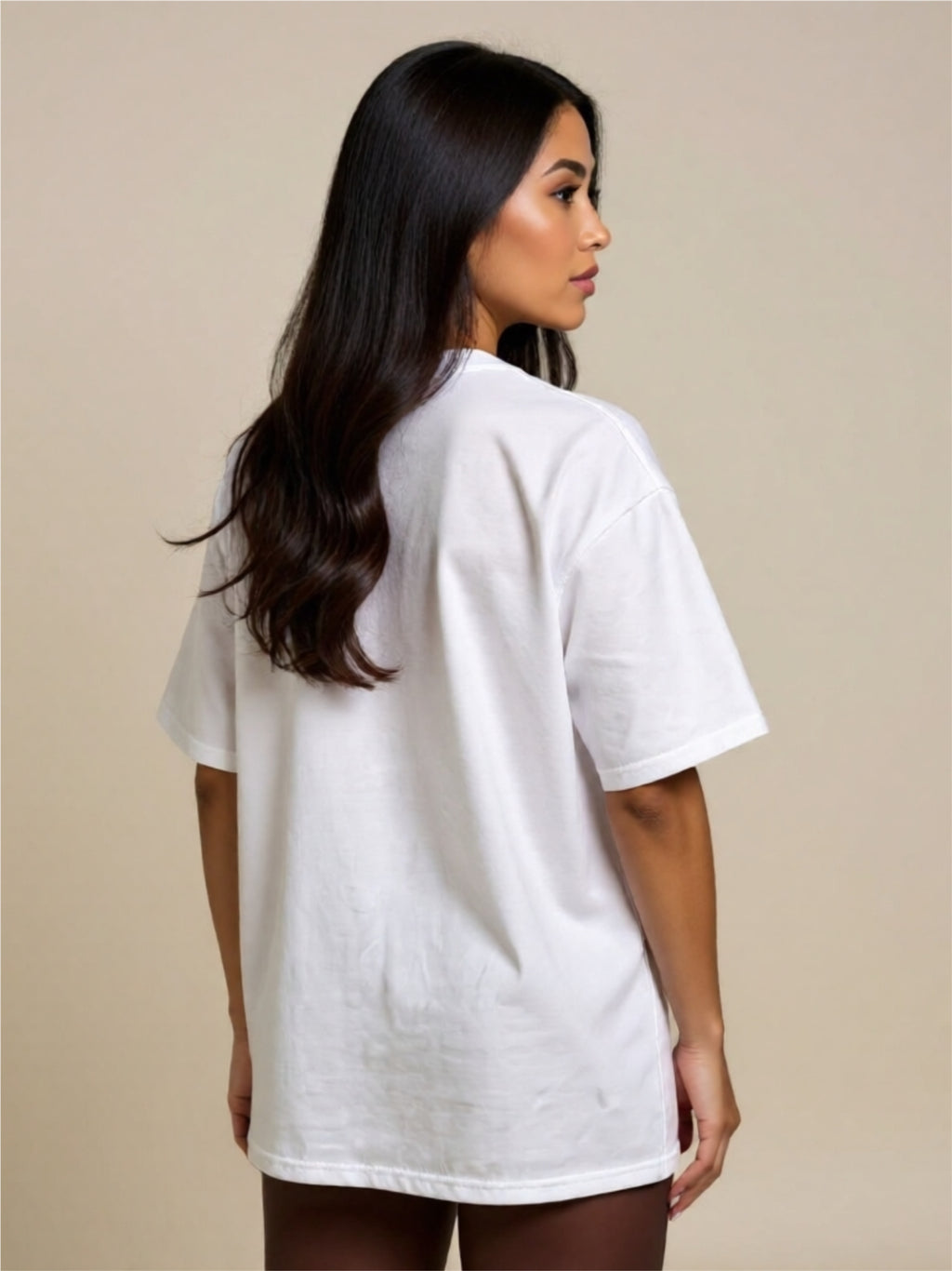 Oversized White Tee with Bow & Lace Detail