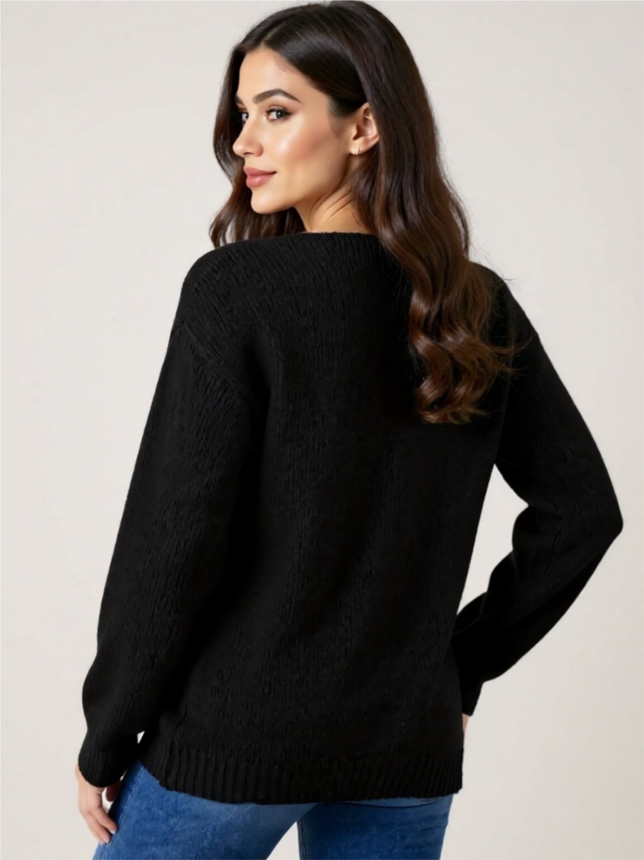 Cozy Long Sleeve Tie Front Cardigan with Bow Detail