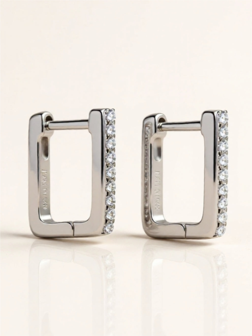 Moissanite Huggie Hoop Earrings | 925 Sterling Silver