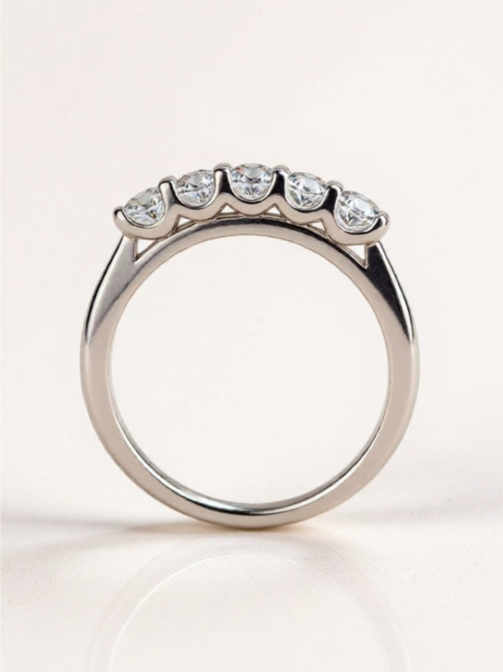 Five-Stone Moissanite Band Ring | Sterling Silver