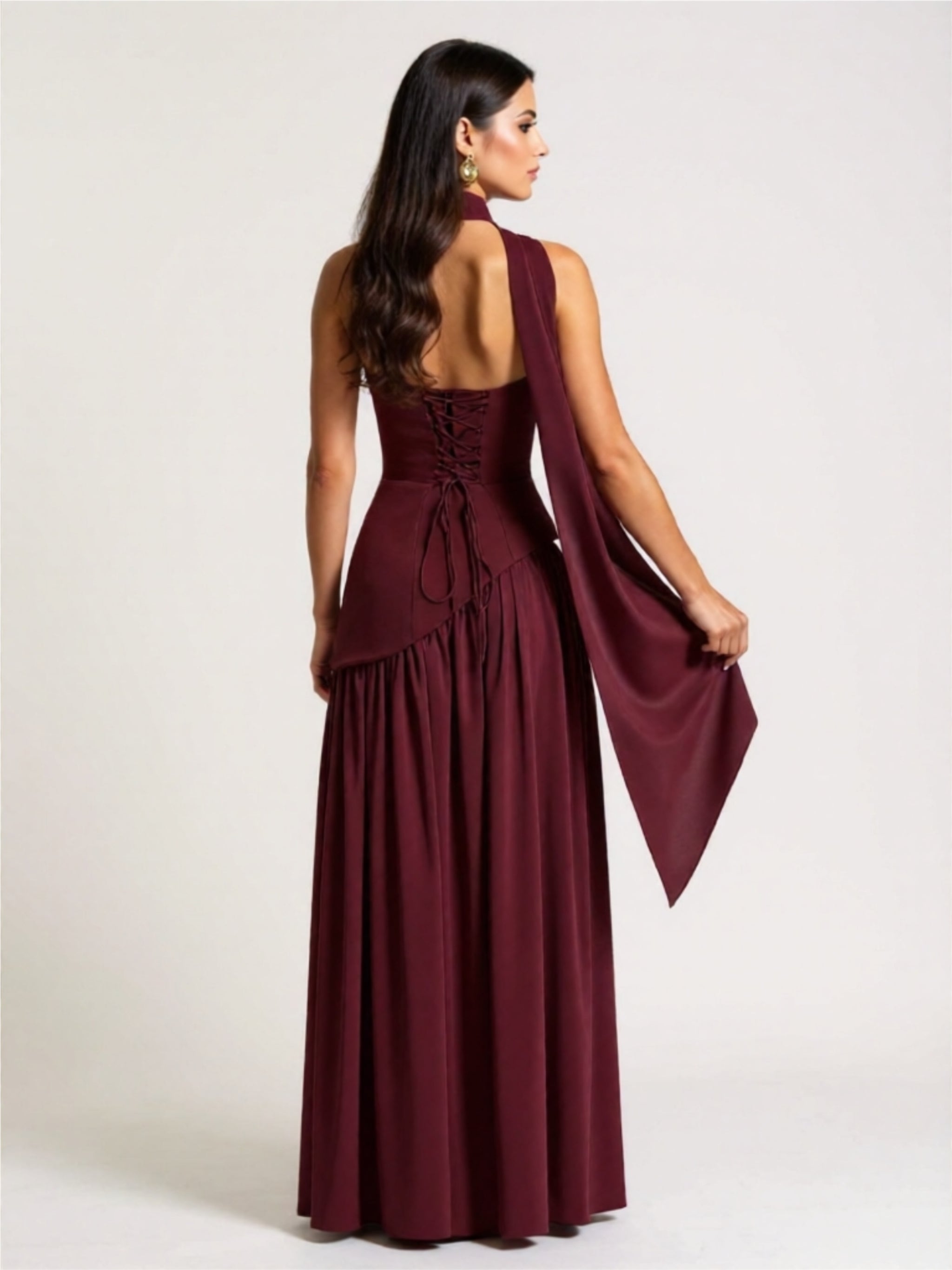Graceful Strapless Evening Gown