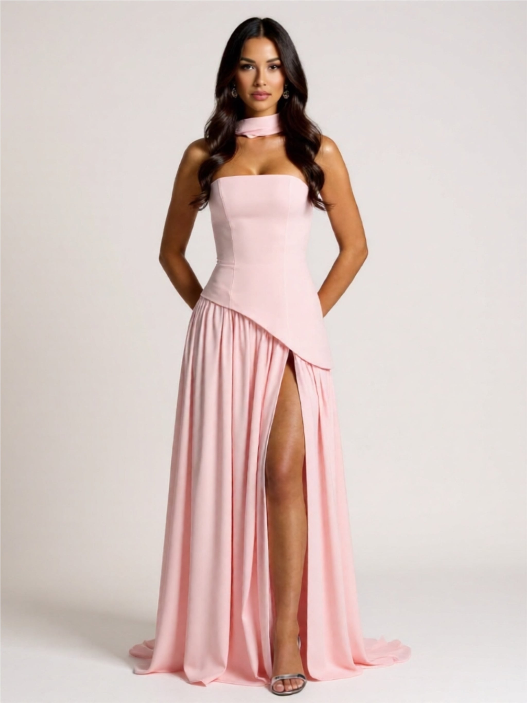 Graceful Strapless Evening Gown