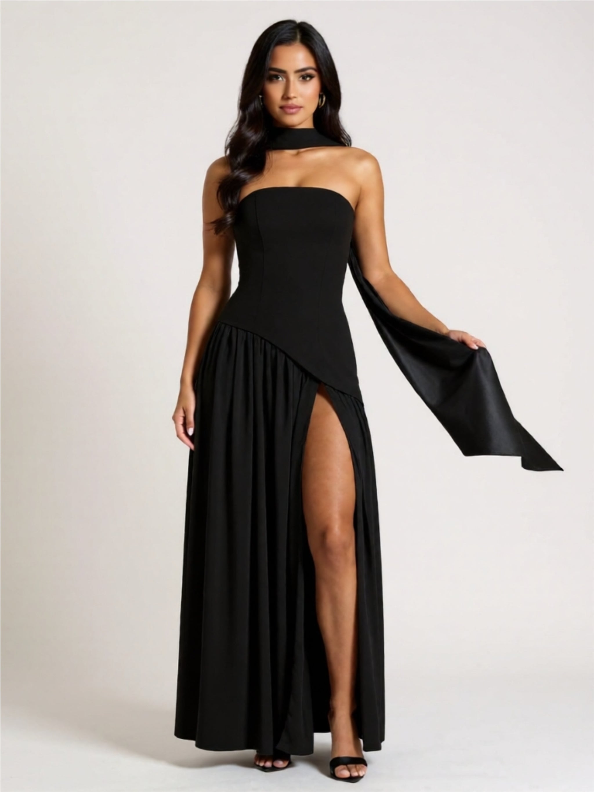 Graceful Strapless Evening Gown