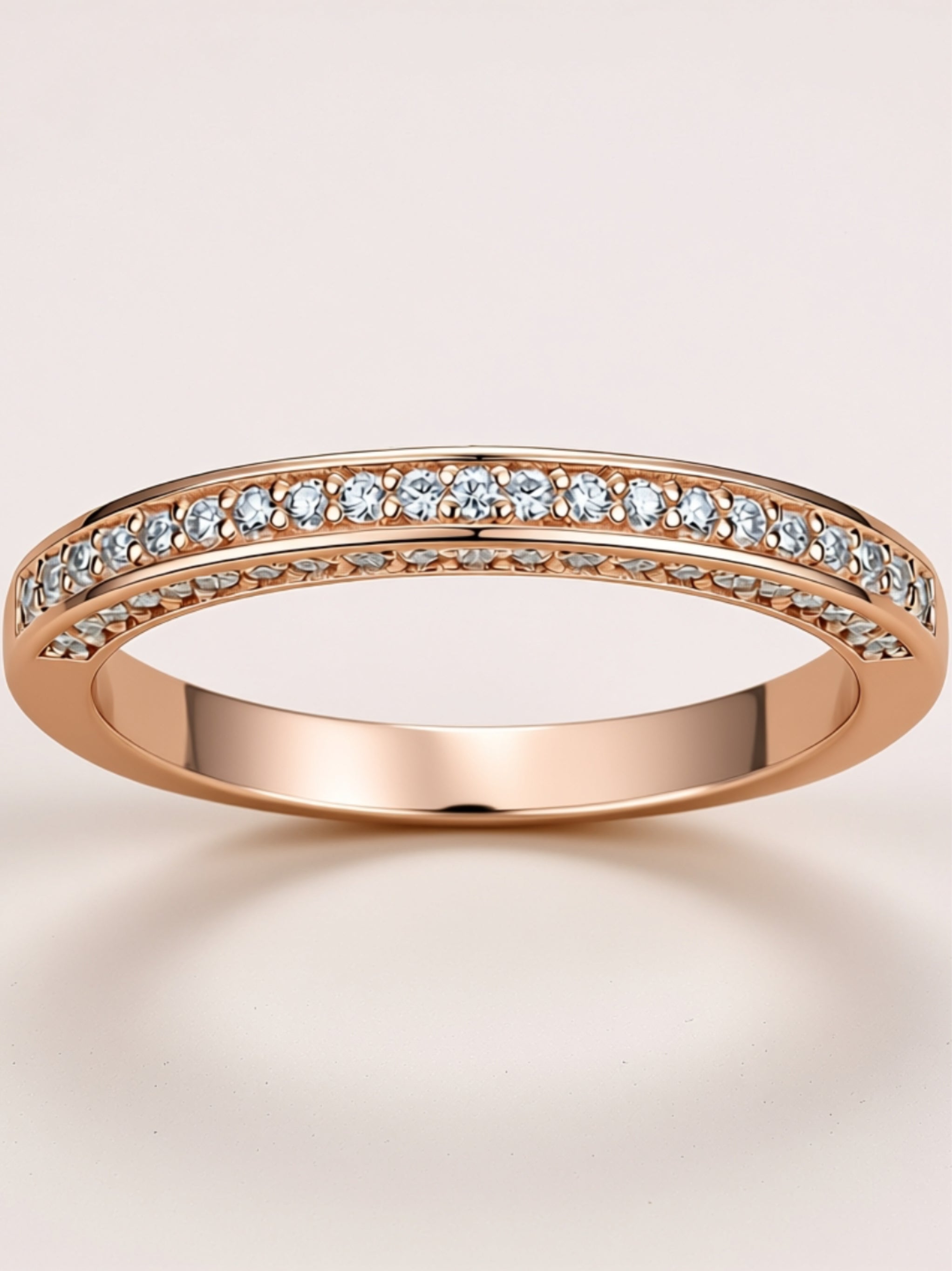 S925 Moissanite Channel‑Set Band
