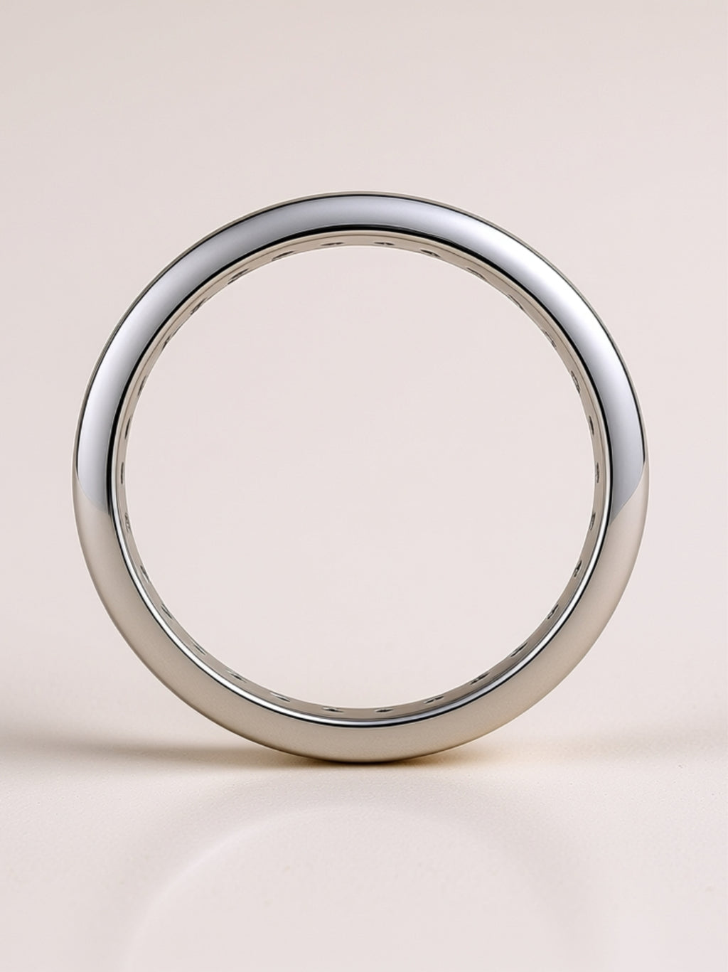 S925 Platinum‑Plated Channel‑Set Moissanite Band
