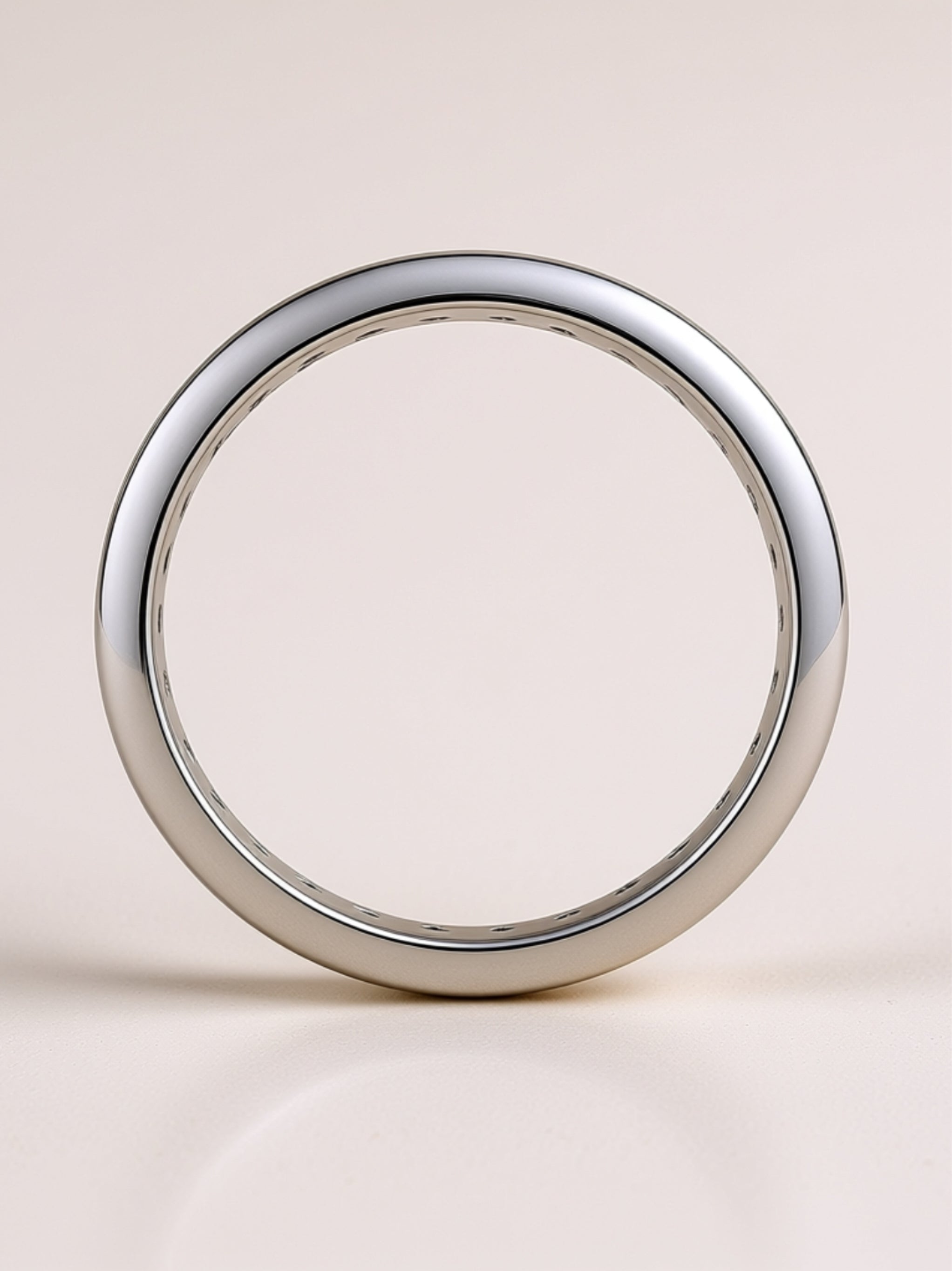 S925 Platinum‑Plated Channel‑Set Moissanite Band