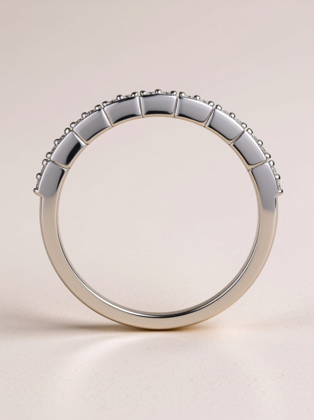 Dainty Moissanite Half‑Eternity Band