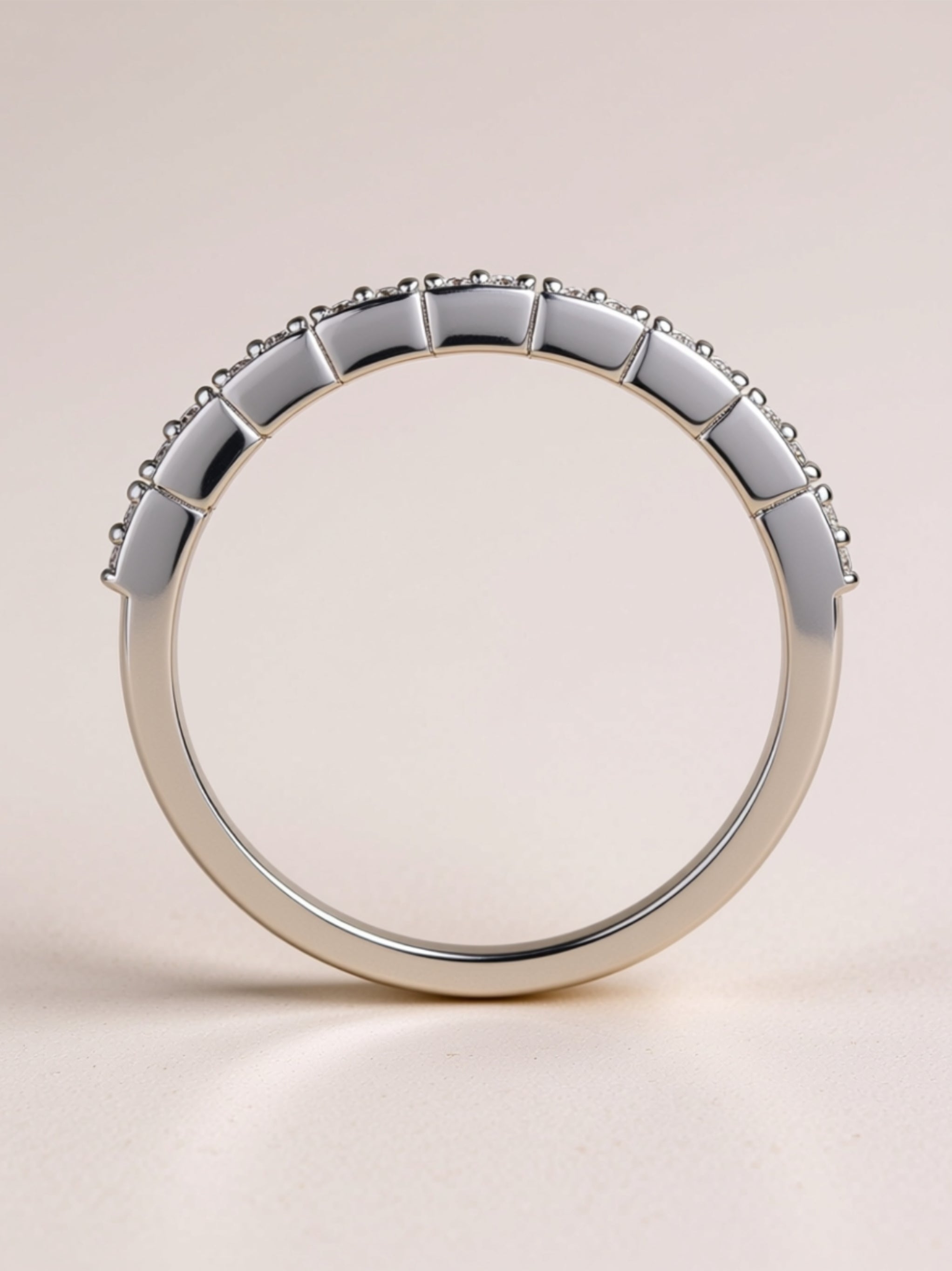 Dainty Moissanite Half‑Eternity Band