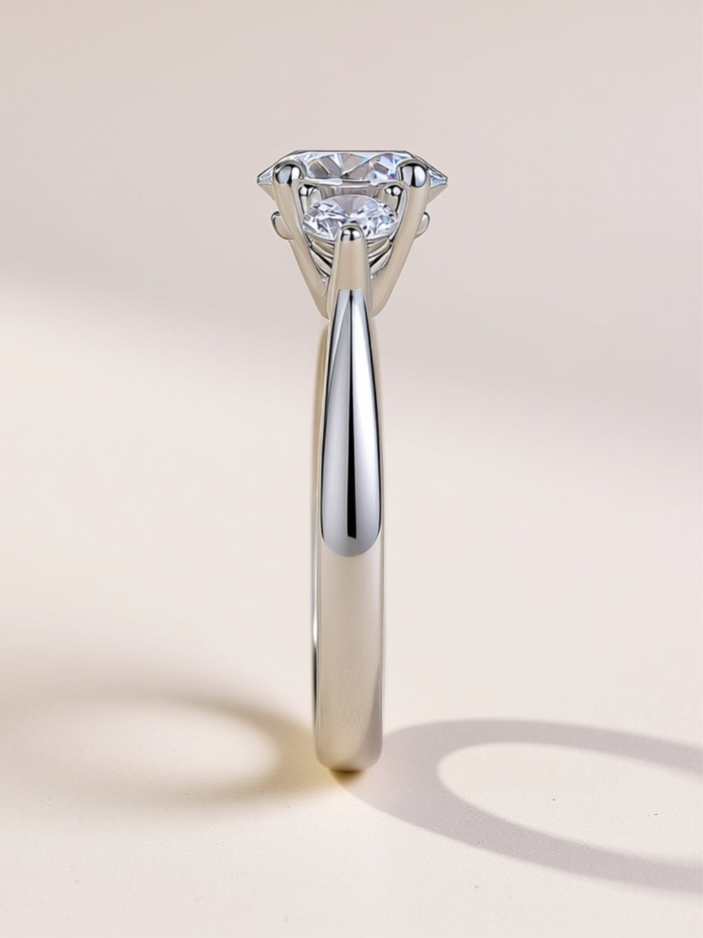 2‑Carat Three‑Stone Moissanite Ring