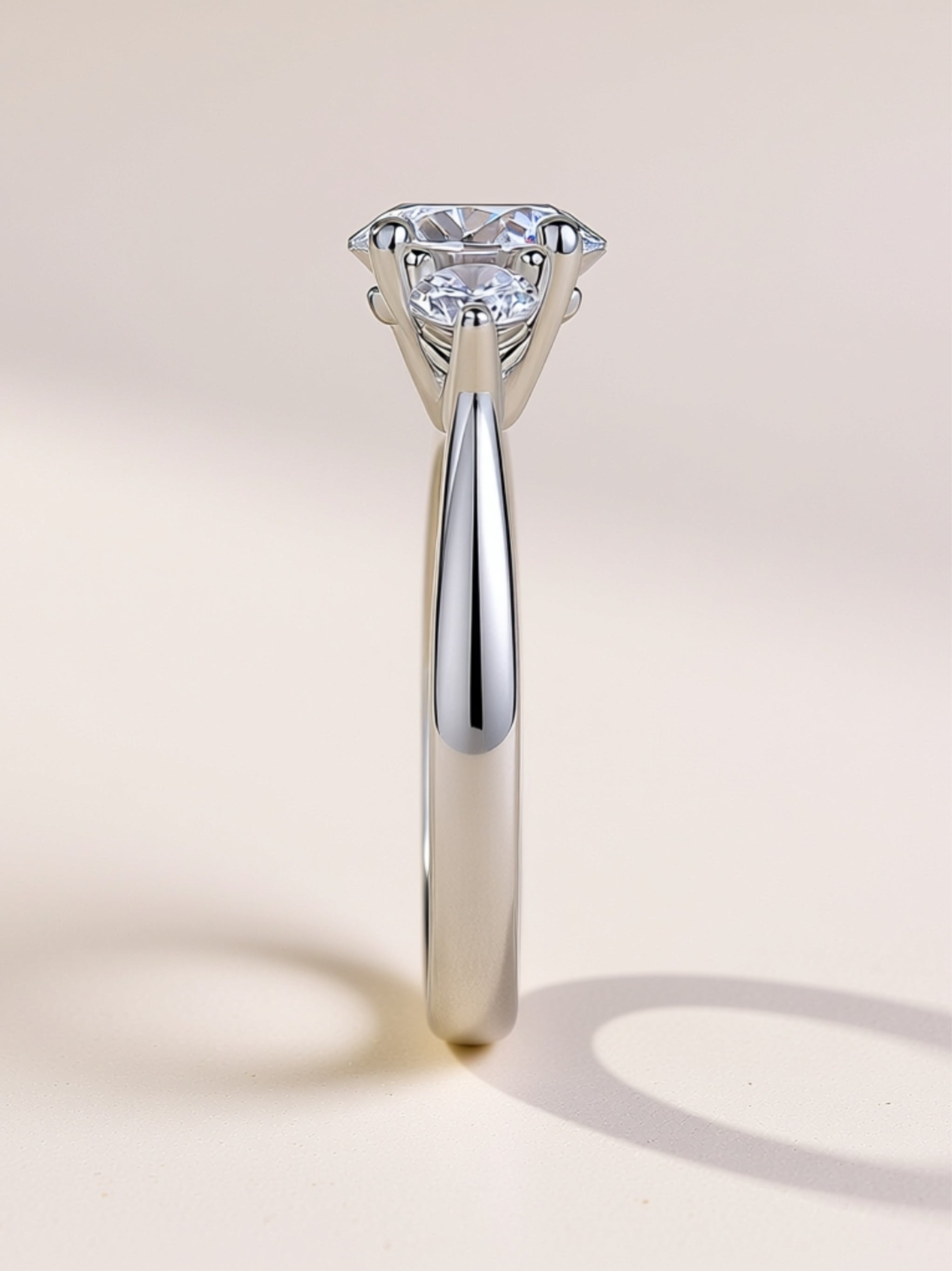 2‑Carat Three‑Stone Moissanite Ring