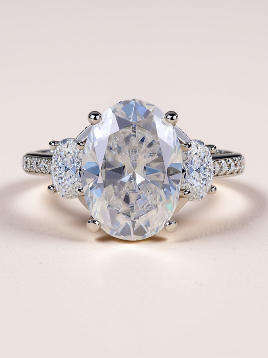 Egg‑Shaped Moissanite Engagement Ring