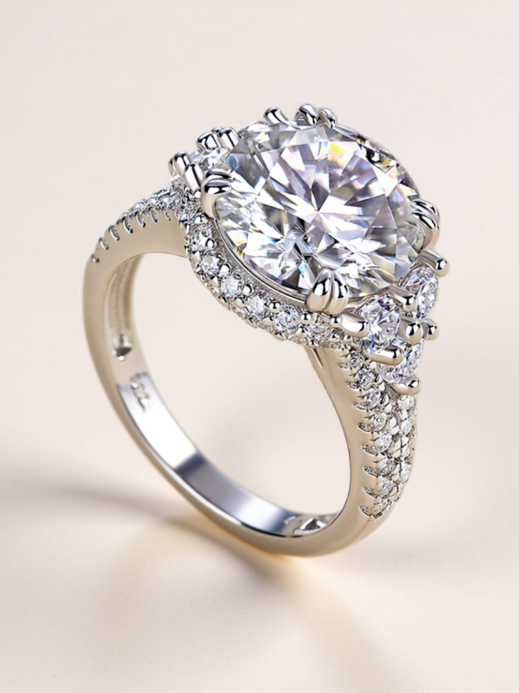 5 Carat Moissanite Engagement Ring