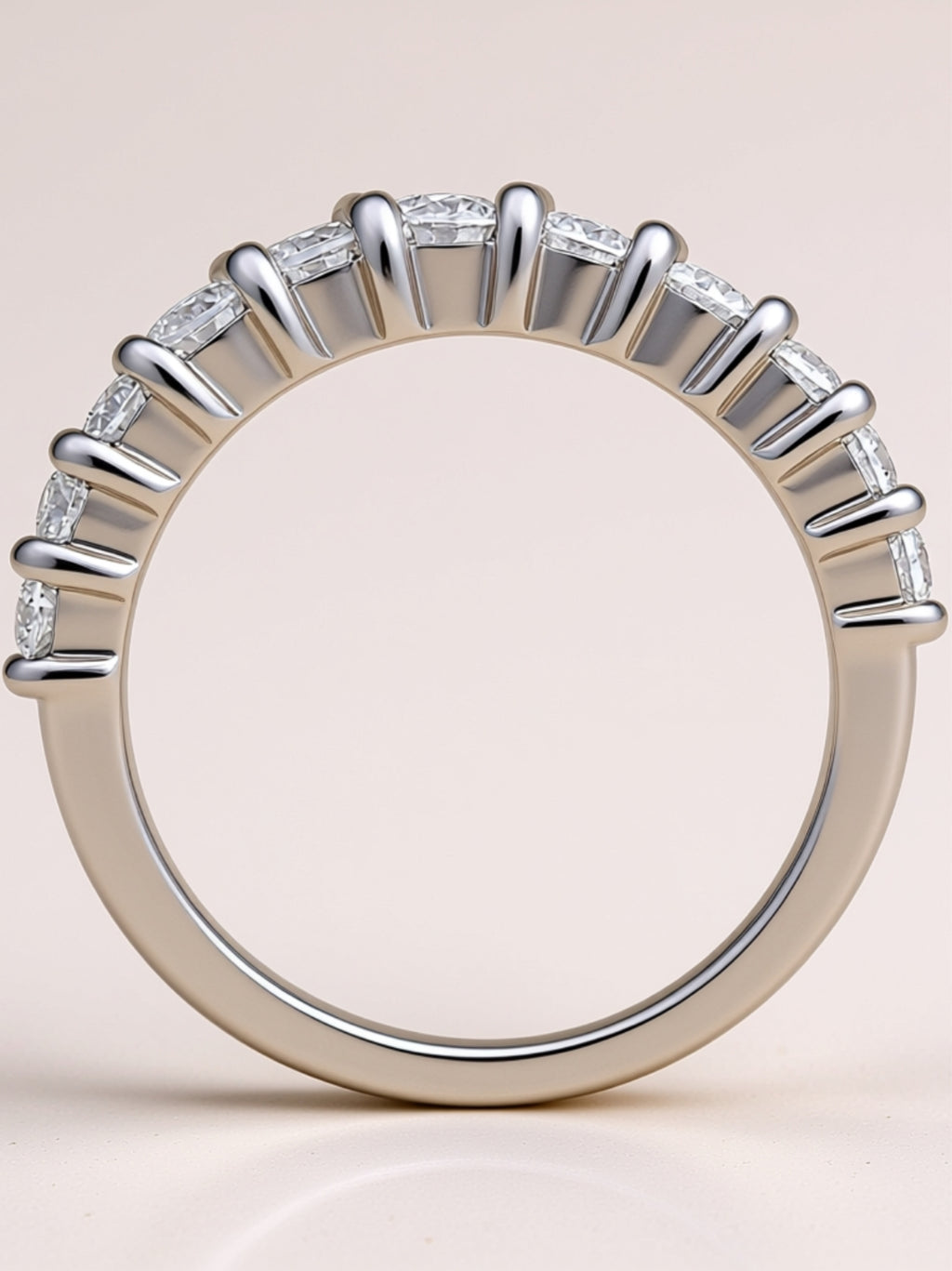 Round‑Cut Moissanite Band