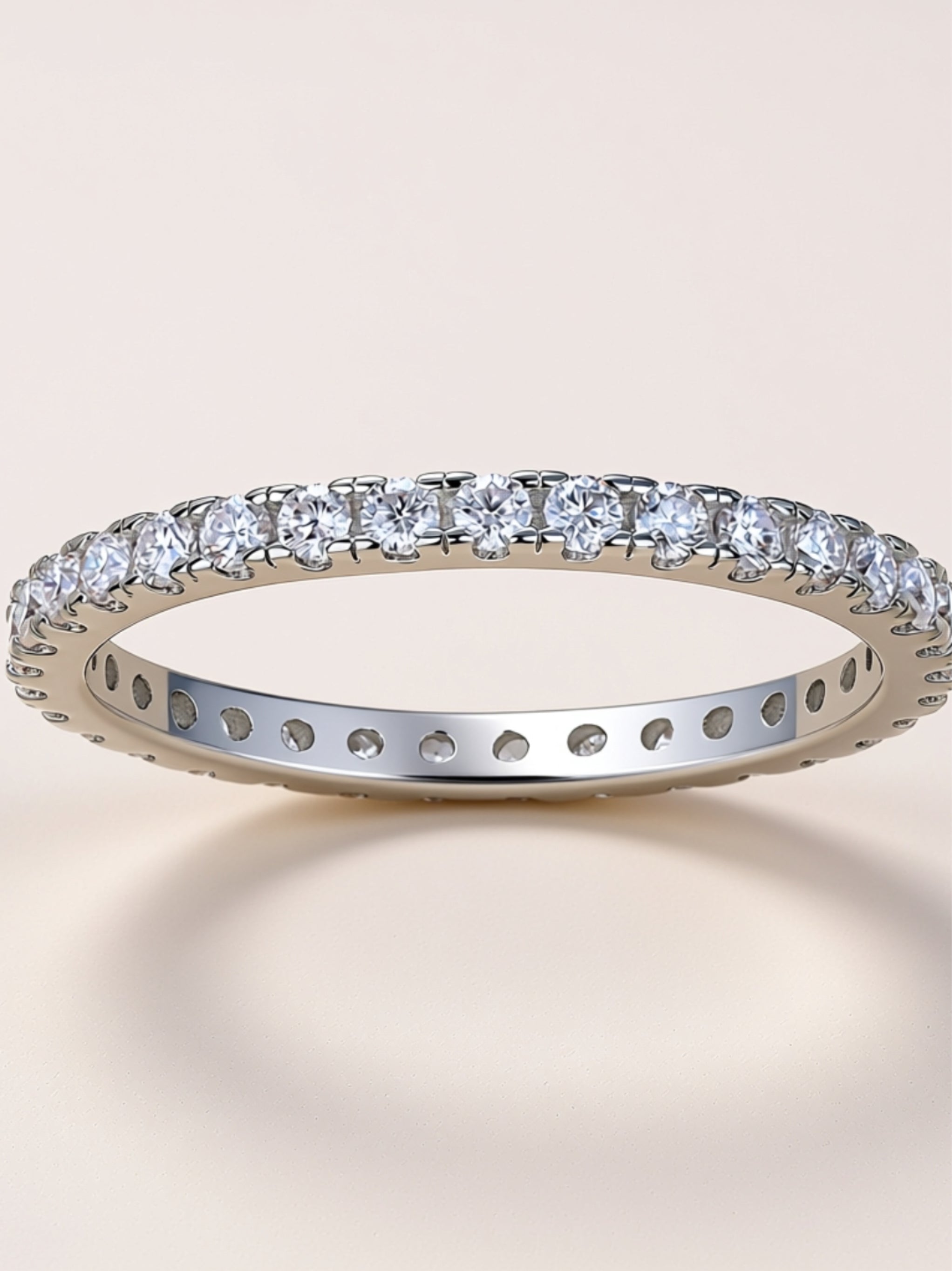 Dainty Moissanite Eternity Band