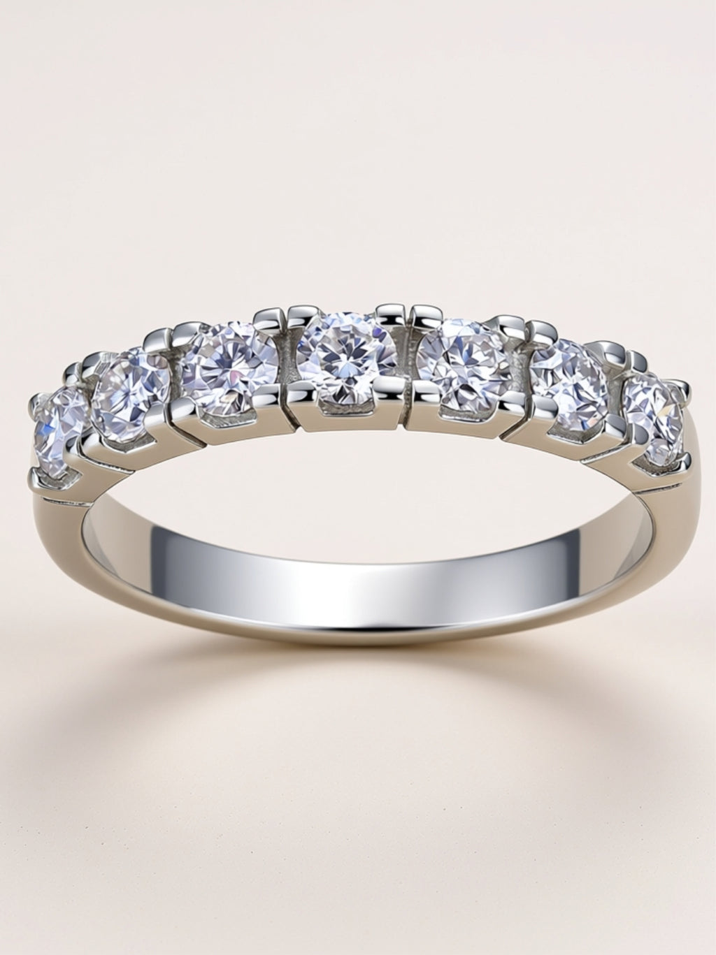 Moissanite Half‑Eternity Band