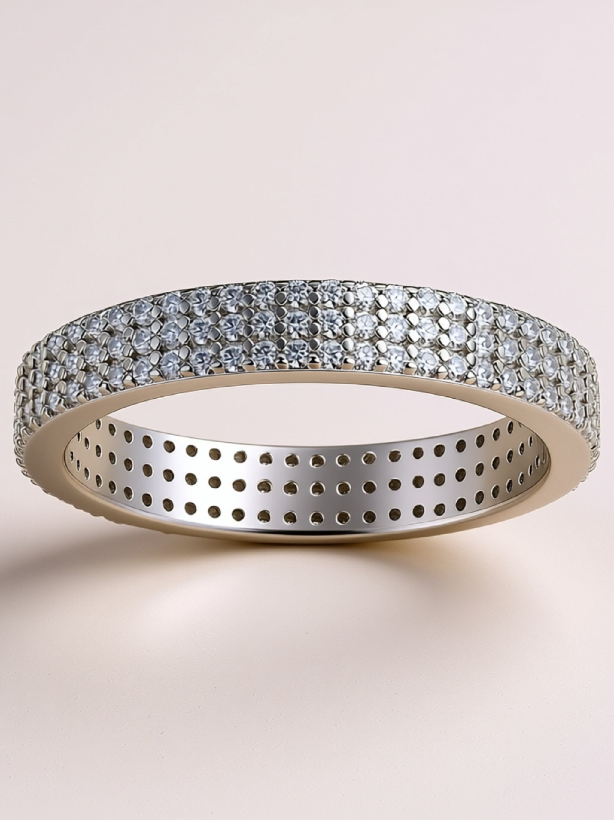 Dainty Moissanite Pave Band Ring