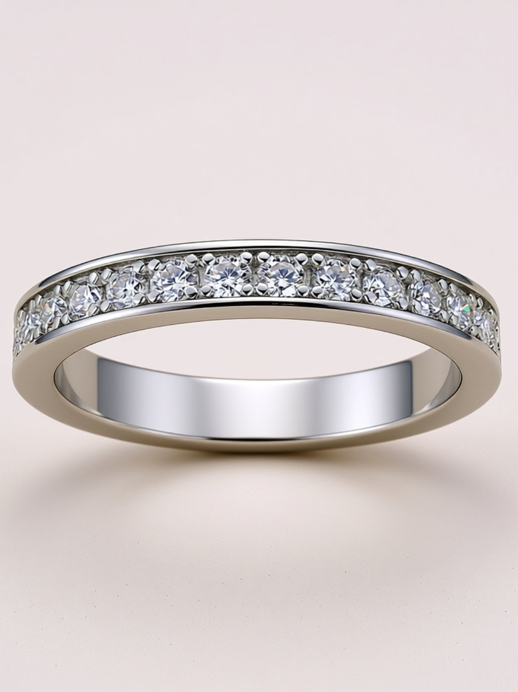 Channel‑Set Moissanite Band