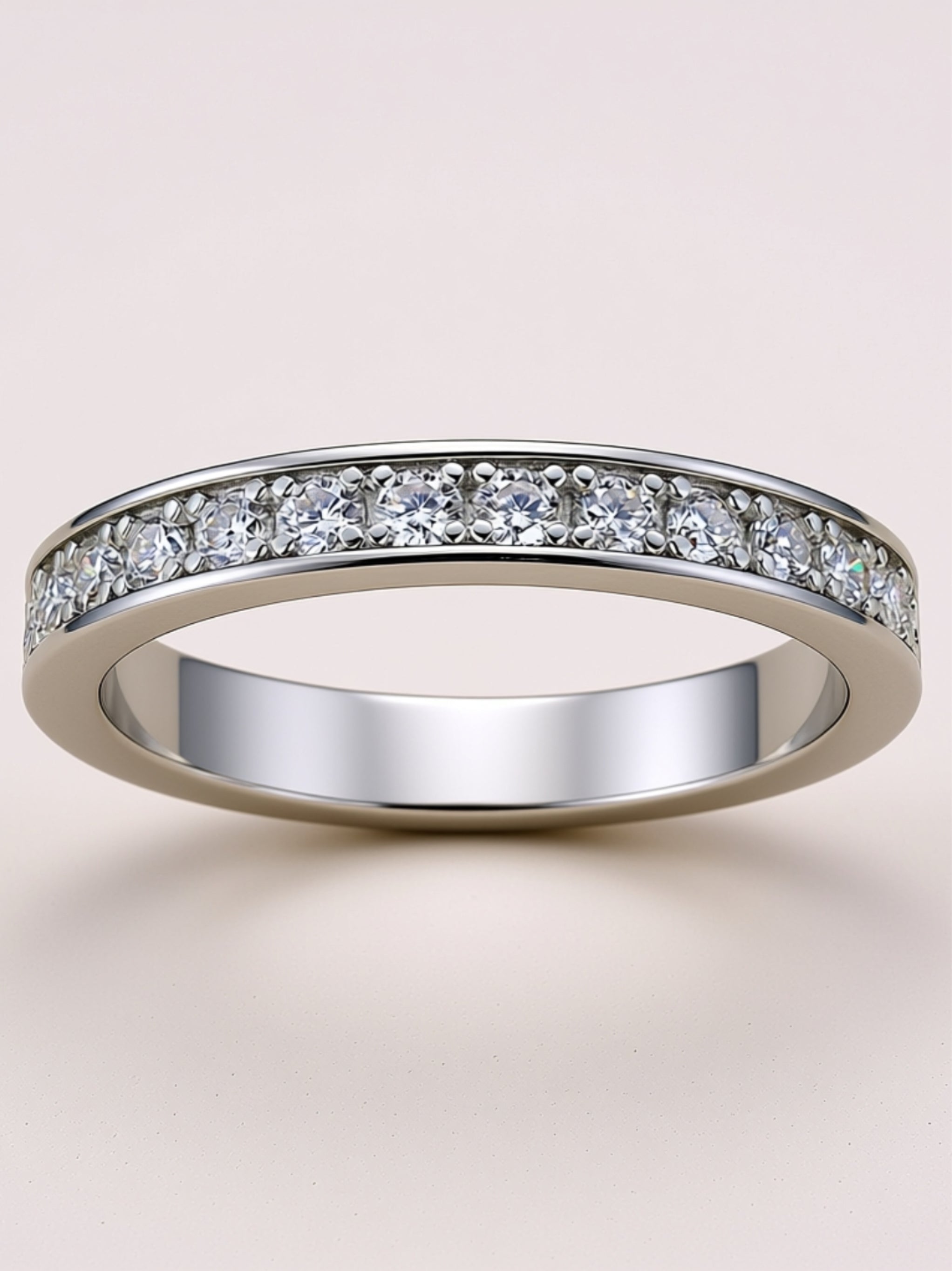 Channel‑Set Moissanite Band