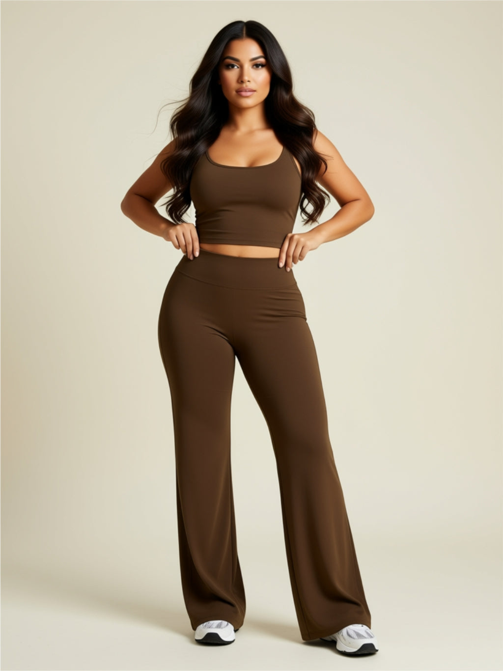 High‑Waisted Flared Yoga Pants