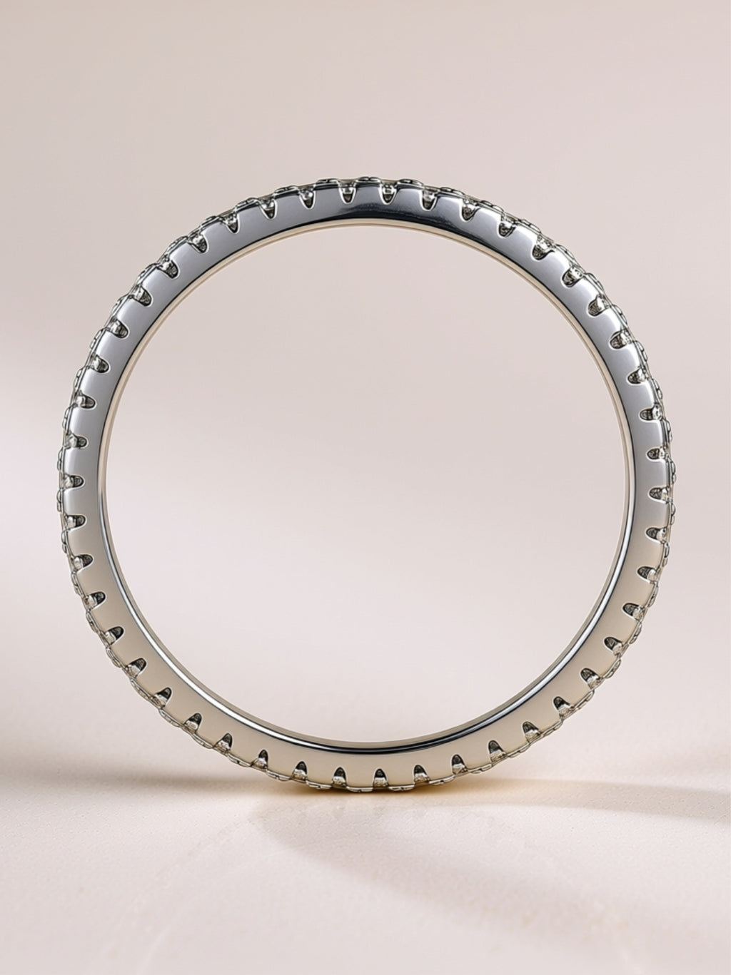 Triple Row Moissanite Eternity Band