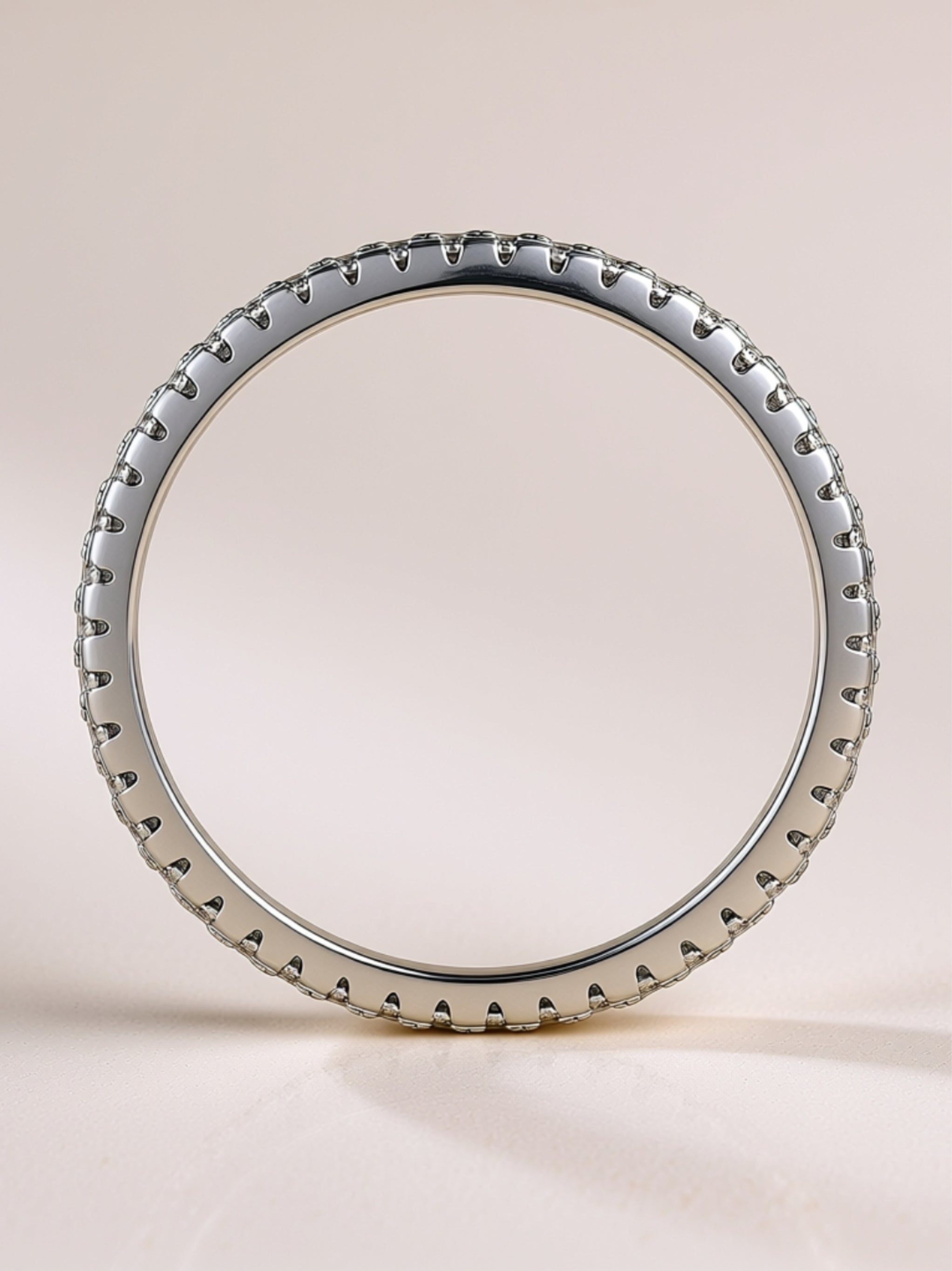 Triple Row Moissanite Eternity Band